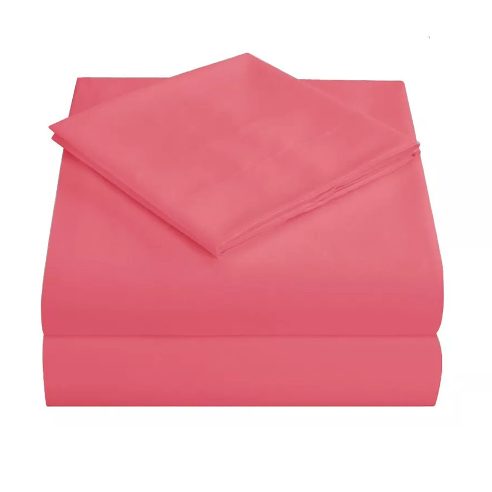 Juego De Sabanas Tacto Algodón Suaves Y Duraderas Coral Matrimonial Kyuden Home