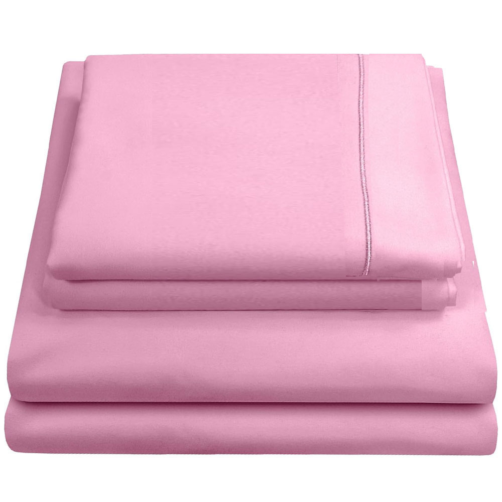 Foto 2 pulgar | Juego De Sabanas Tacto Algodón Suaves Y Duraderas Rosa Pastel Matrimonial Kyuden Home