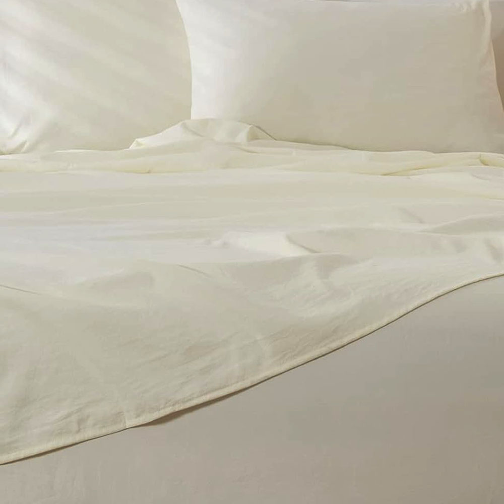 Foto 3 | Juego De Sabanas Tacto Algodón Suaves Y Duraderas Marfil Matrimonial Kyuden Home