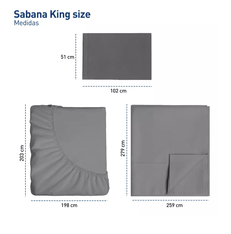 Foto 4 pulgar | Juego De Sabanas King Size 100% Poliéster Microfibra 4 Pzas Color Gris Obscuro T
