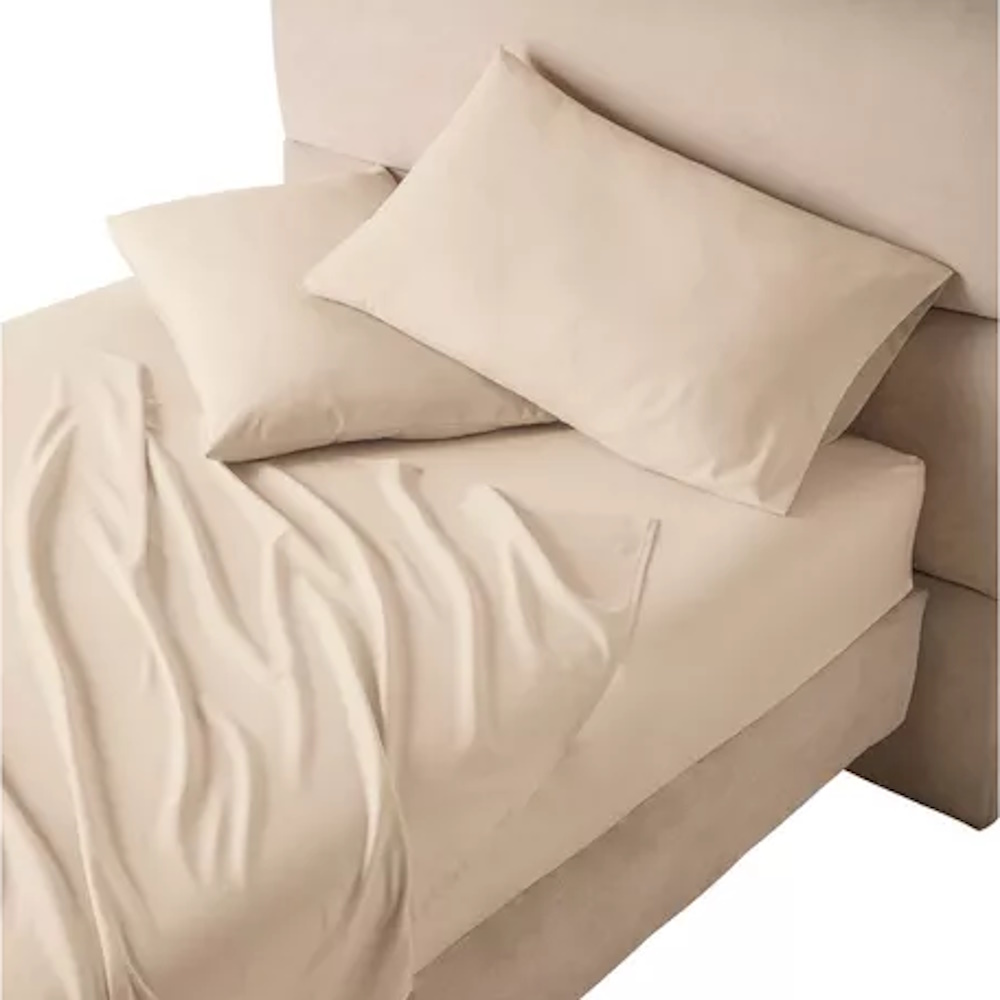 Juego de Sábana King Size Concord Percal Beige