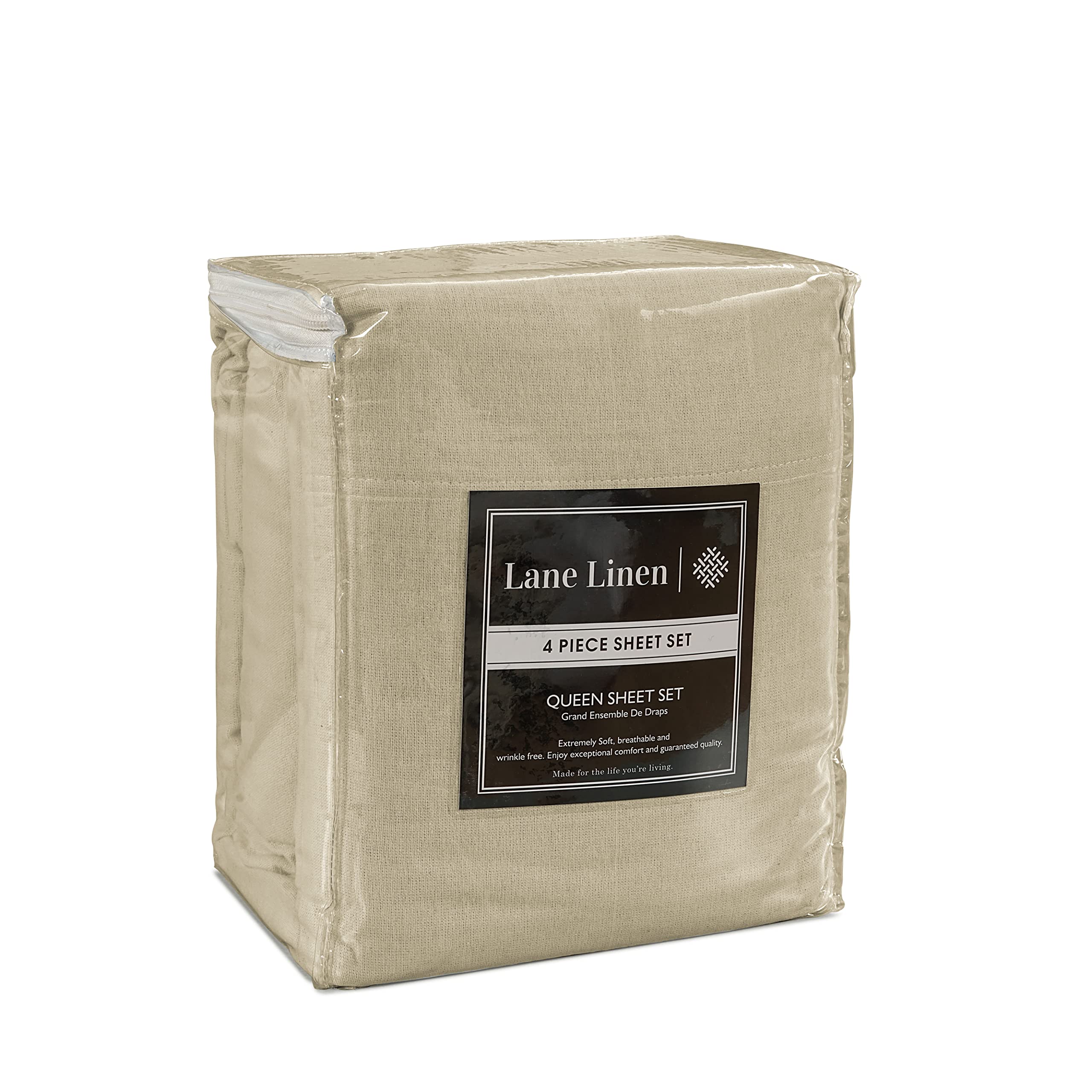 Foto 5 | Juego De Sábanas De Franela Lane Linen 100% Algodón California King - Venta Internacional.