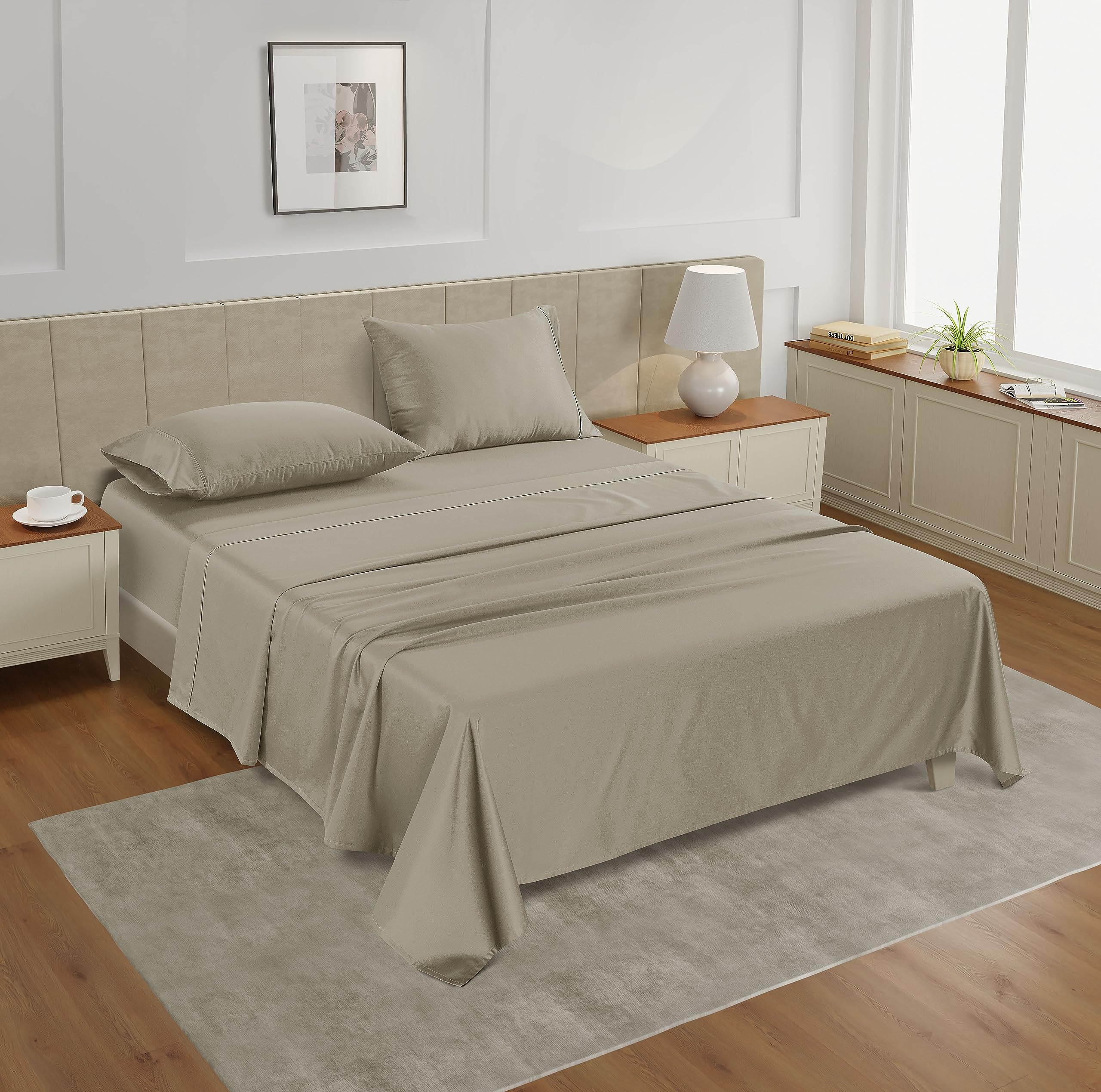 Foto 2 | Juego De Sábanas Lane Linen, 100% Algodón, 450 Hilos, Tamaño Completo - Venta Internacional.