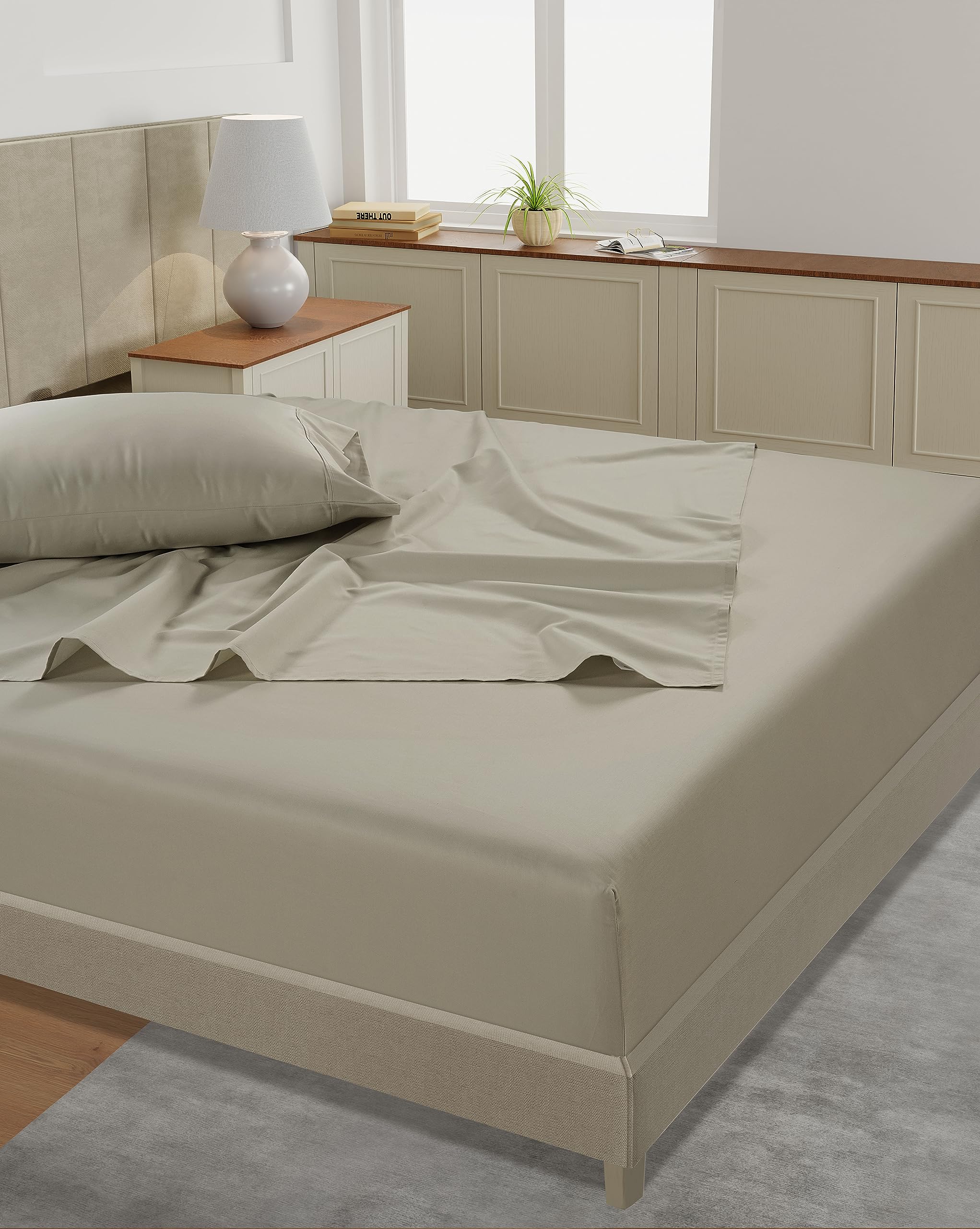 Foto 4 | Juego De Sábanas Lane Linen, 100% Algodón, 450 Hilos, Tamaño Completo - Venta Internacional.