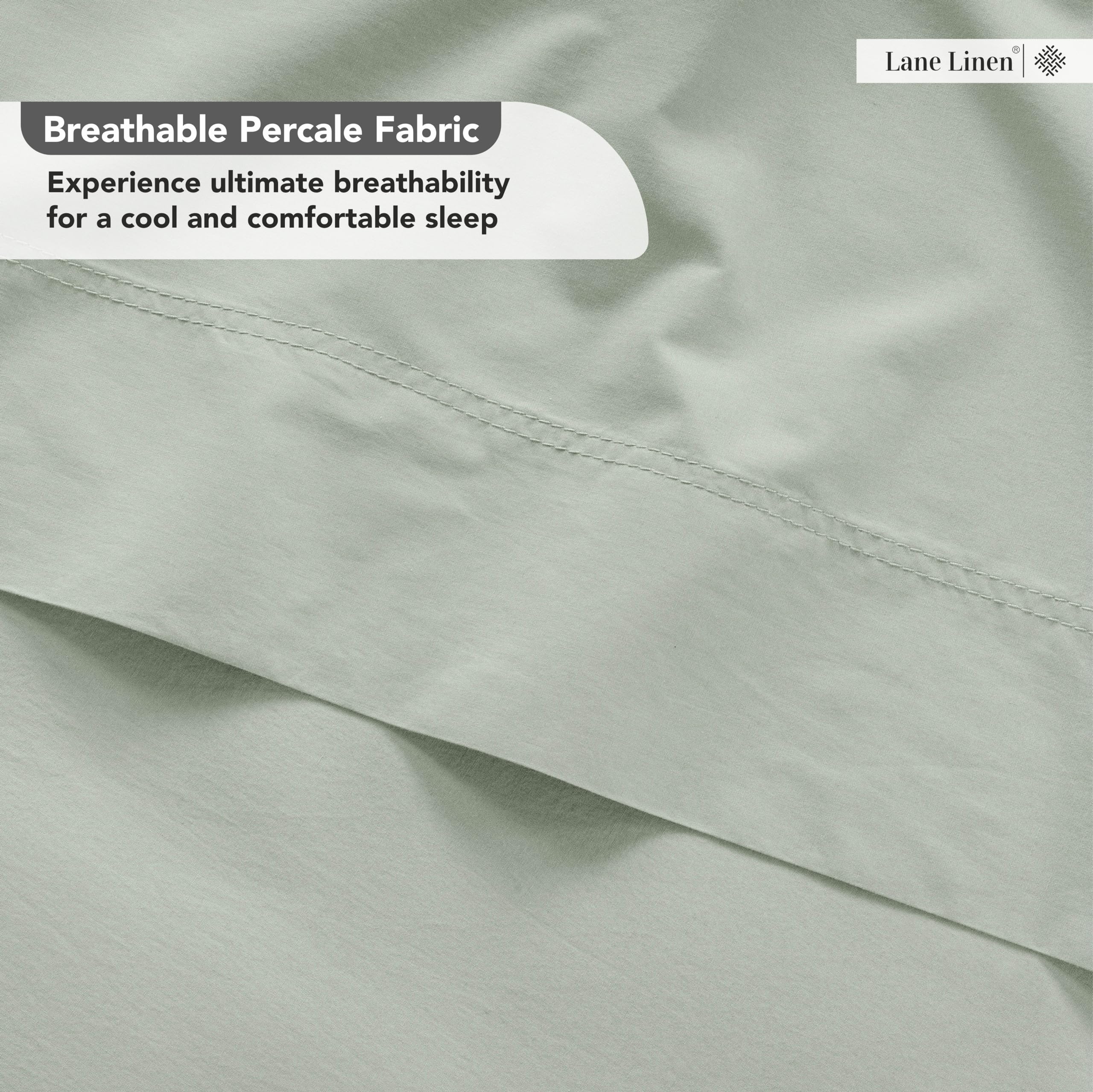 Foto 6 | Sábanas Lane Linen Prelavadas, Tamaño Doble, 100% Algodón - Venta Internacional.