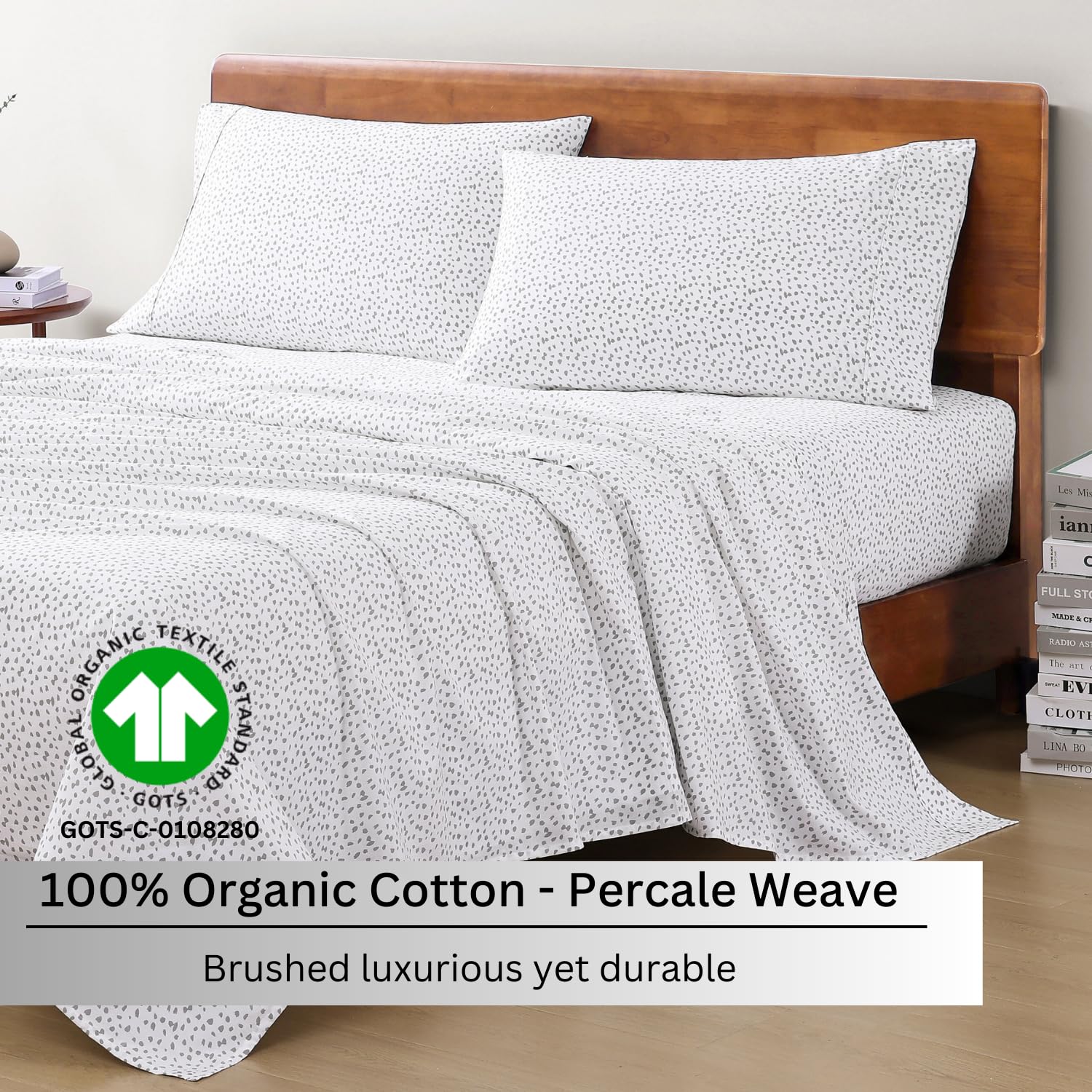 Foto 4 pulgar | Juego De Cama Lane Linen 100% Algodón Orgánico King Con 4 Piezas - Venta Internacional.