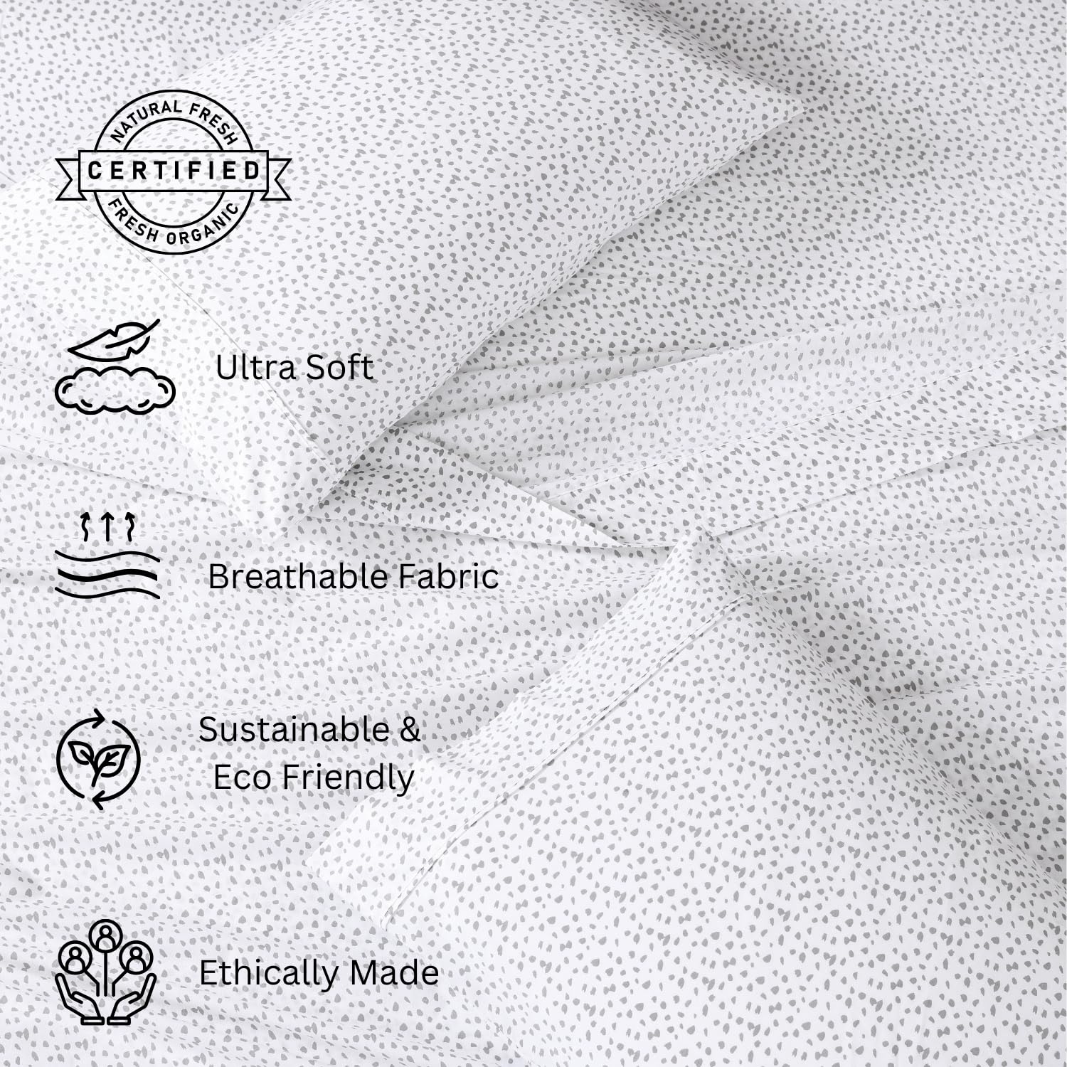 Foto 5 pulgar | Juego De Cama Lane Linen 100% Algodón Orgánico King Con 4 Piezas - Venta Internacional.
