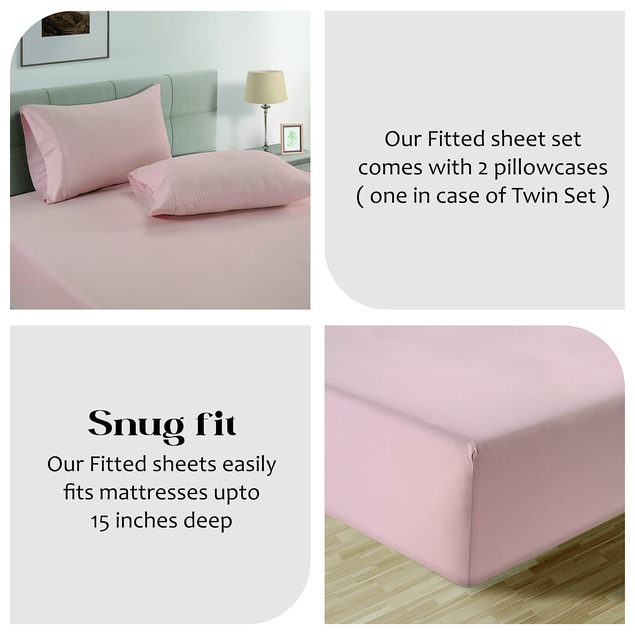 Foto 6 | Sábana Bajera Lane Linen Tamaño King, 100% Algodón Orgánico, Color Sepia Rosa - Venta Internacional.