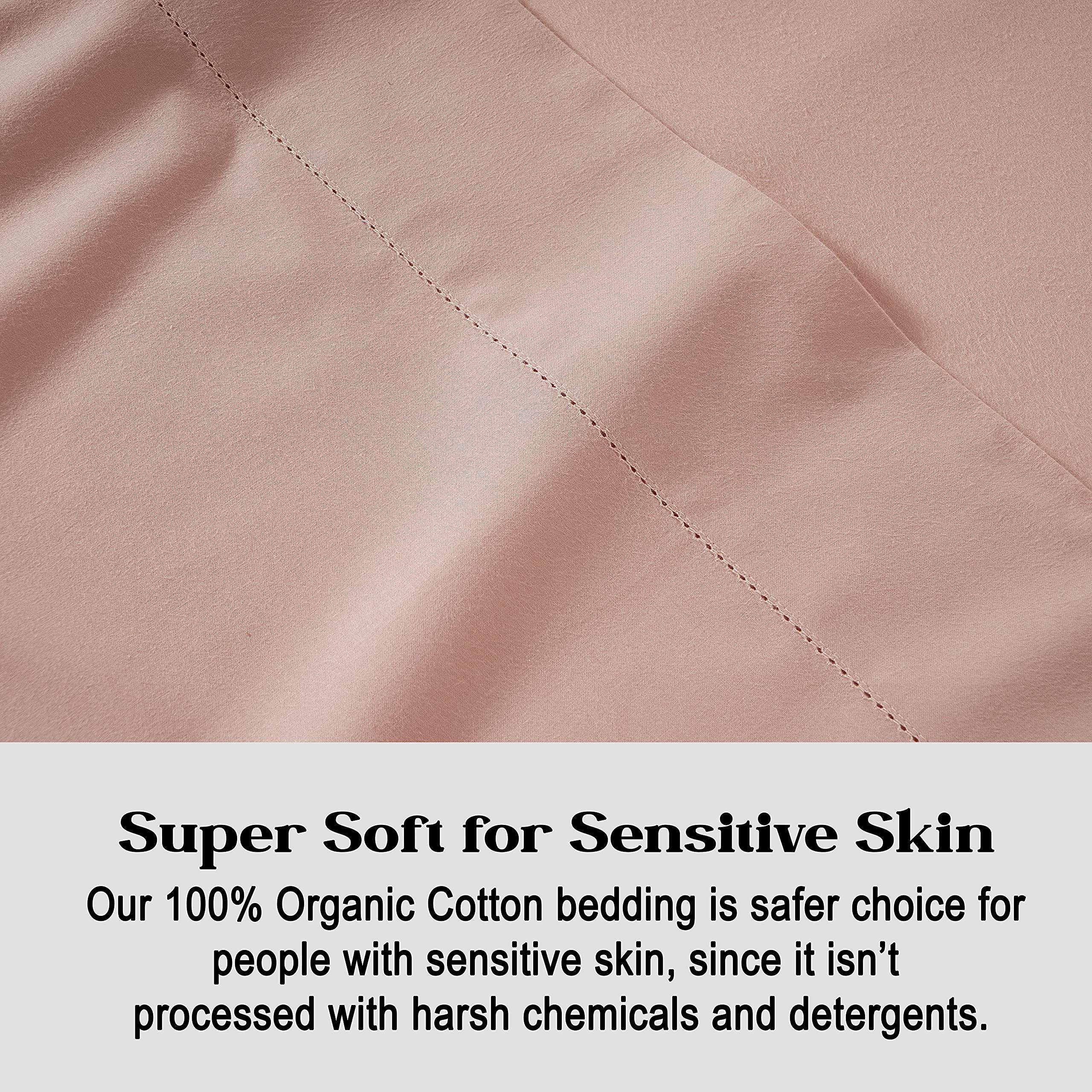 Foto 7 | Sábana Bajera Lane Linen Tamaño King, 100% Algodón Orgánico, Color Sepia Rosa - Venta Internacional.