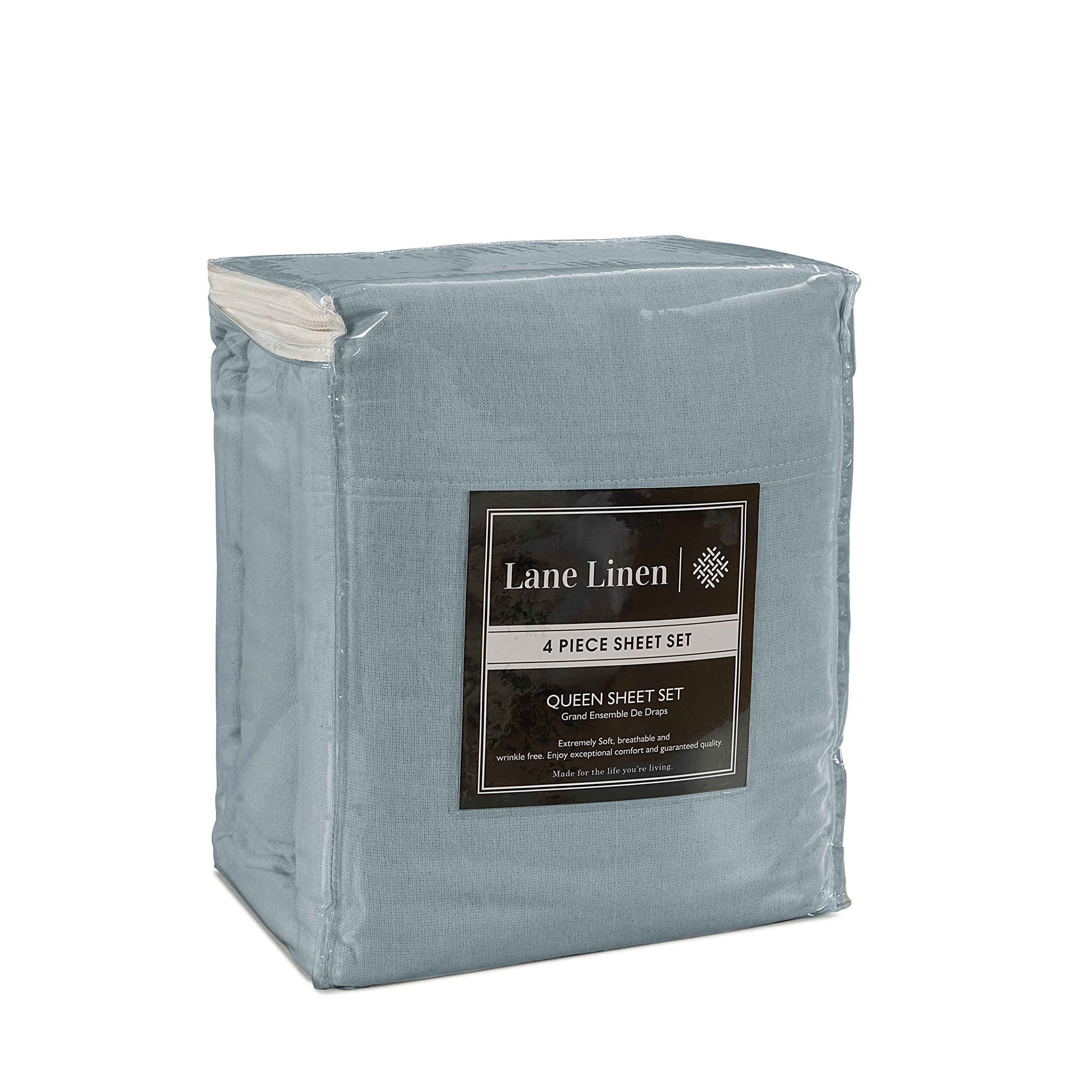 Foto 5 | Juego De Sábanas De Franela Lane Linen 100% Algodón California King - Venta Internacional.