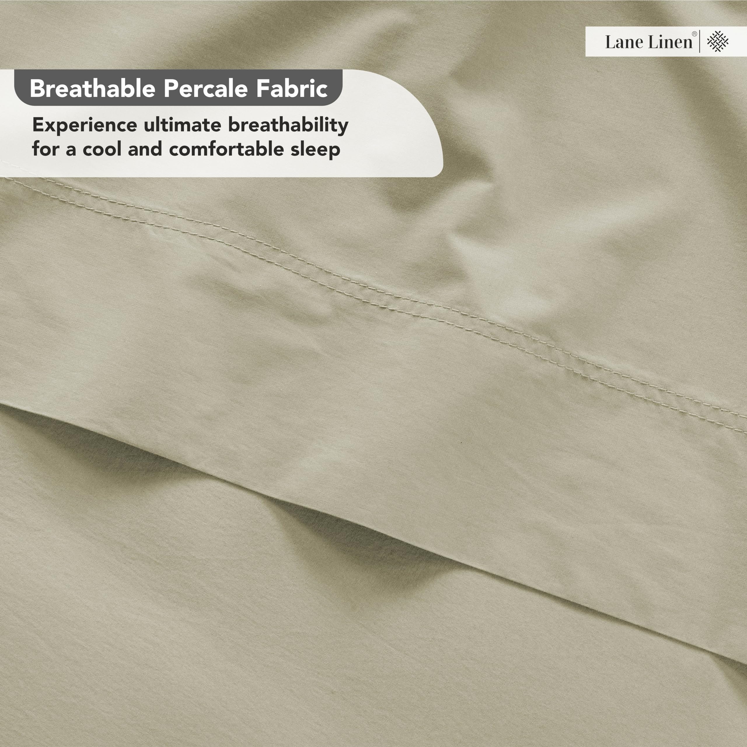 Foto 6 | Juego De Sábanas Y Fundas De Almohada Lane Linen, Prelavado, 100% Algodón, Doble - Venta Internacional.