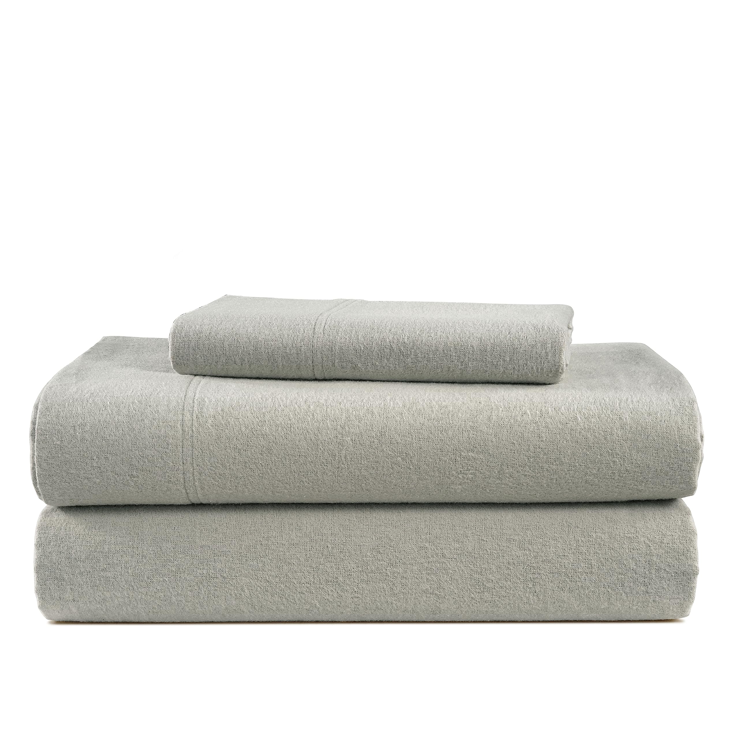 Foto 1 | Juego De Sábanas Lane Linen De Franela 100% Algodón, Tamaño Twin Xl, Color Plateado - Venta Internacional.