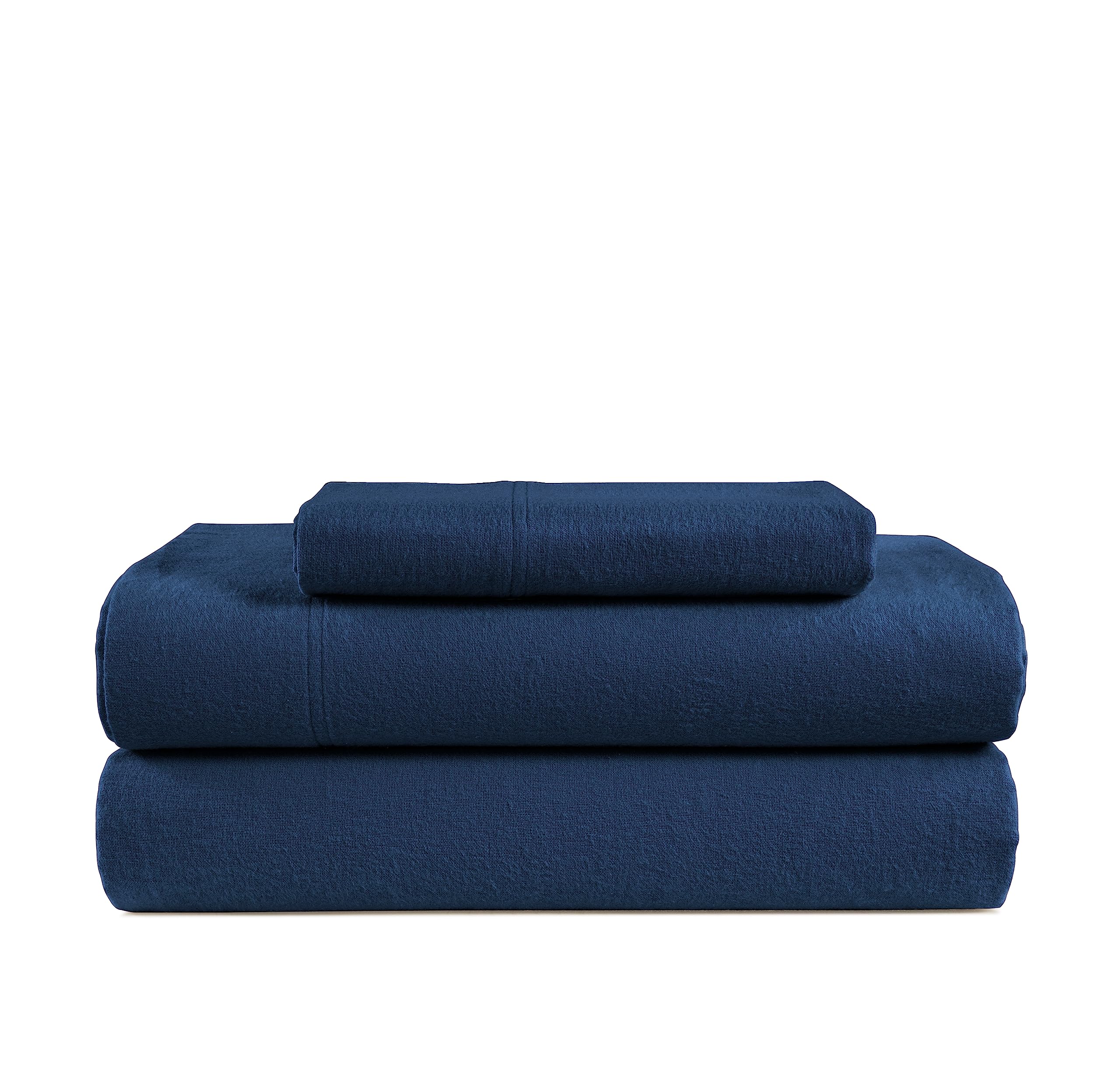 Juego De Sábanas Lane Linen De Franela 100% Algodón Twin Estate Blue - Venta Internacional.