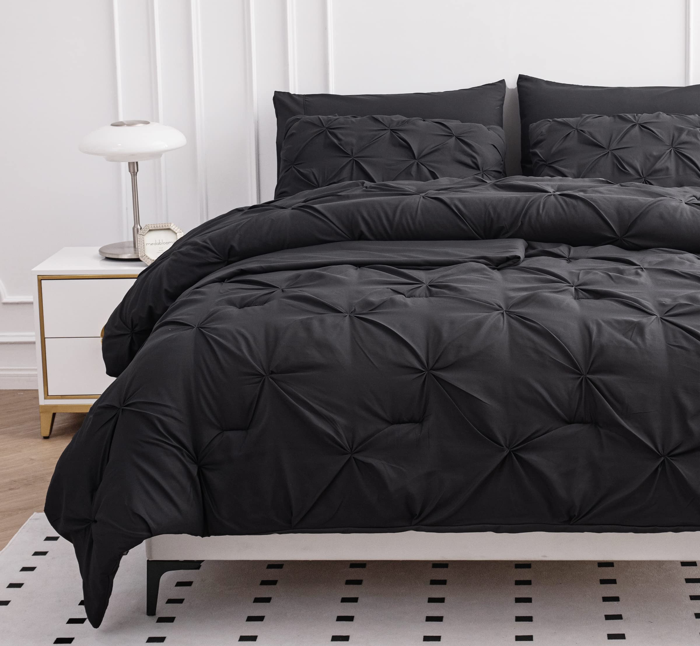 Juego De Edredón Lane Linen De Tamaño Completo Con Sábanas Y Fundas De Almohada, Color Gris - Venta Internacional.