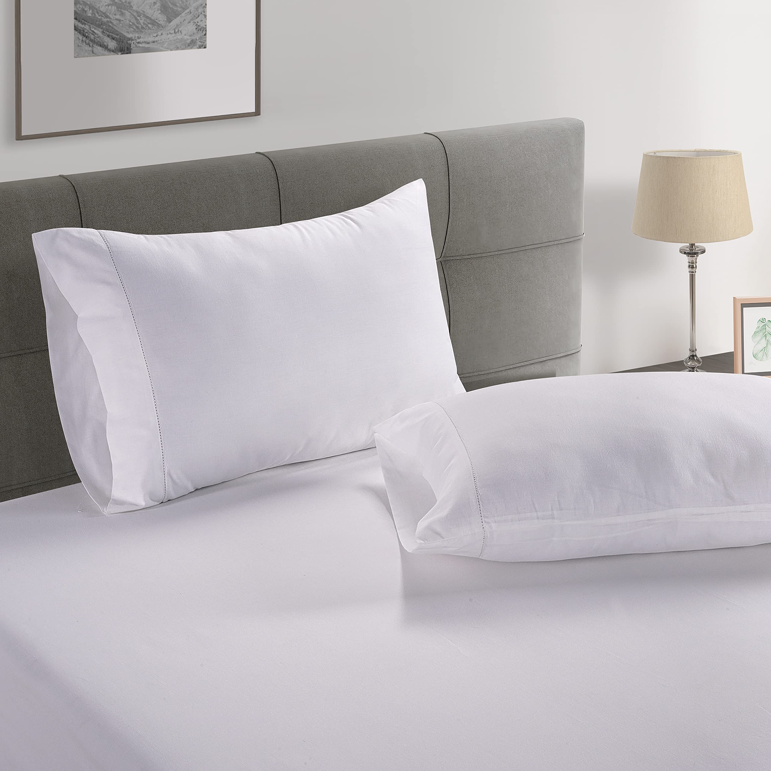 Foto 4 pulgar | Sábana Bajera Lane Linen Tamaño King, 100% Algodón Orgánico, Color Blanco - Venta Internacional.