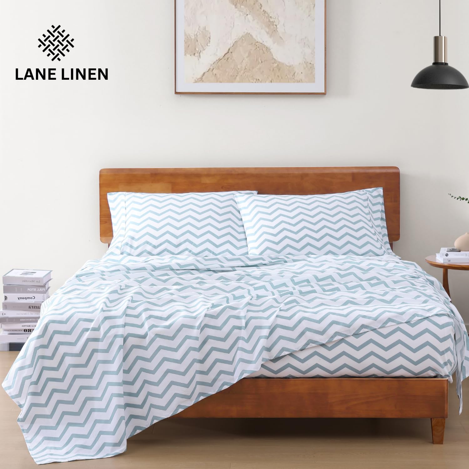 Foto 2 | Juego De Sábanas Lane Linen, 100% Algodón Orgánico, Twin Xl, 3 Piezas - Venta Internacional.