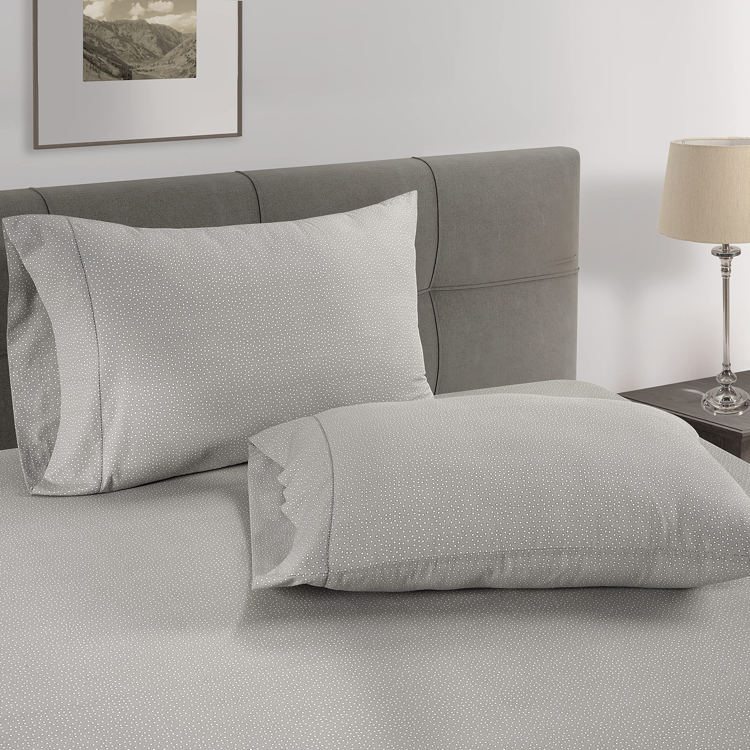 Foto 4 pulgar | Sábana Bajera Lane Linen Twin Xl, 100% Algodón Orgánico, Color Gris - Venta Internacional.
