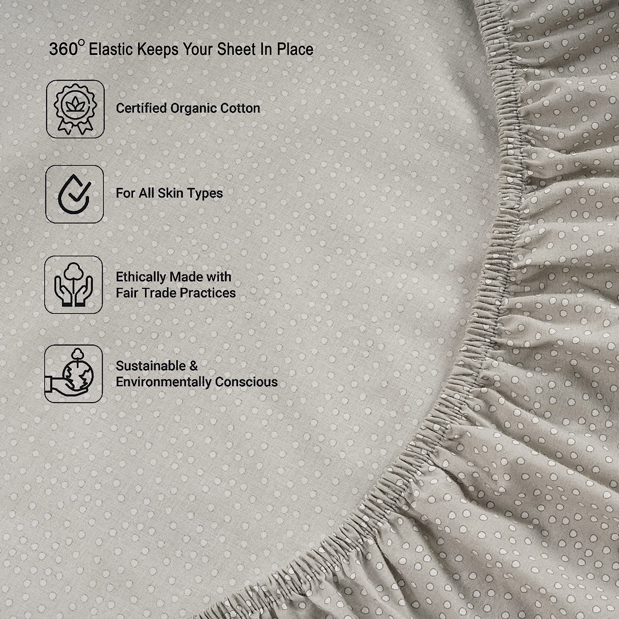 Foto 5 | Sábana Bajera Lane Linen Twin Xl, 100% Algodón Orgánico, Color Gris - Venta Internacional.