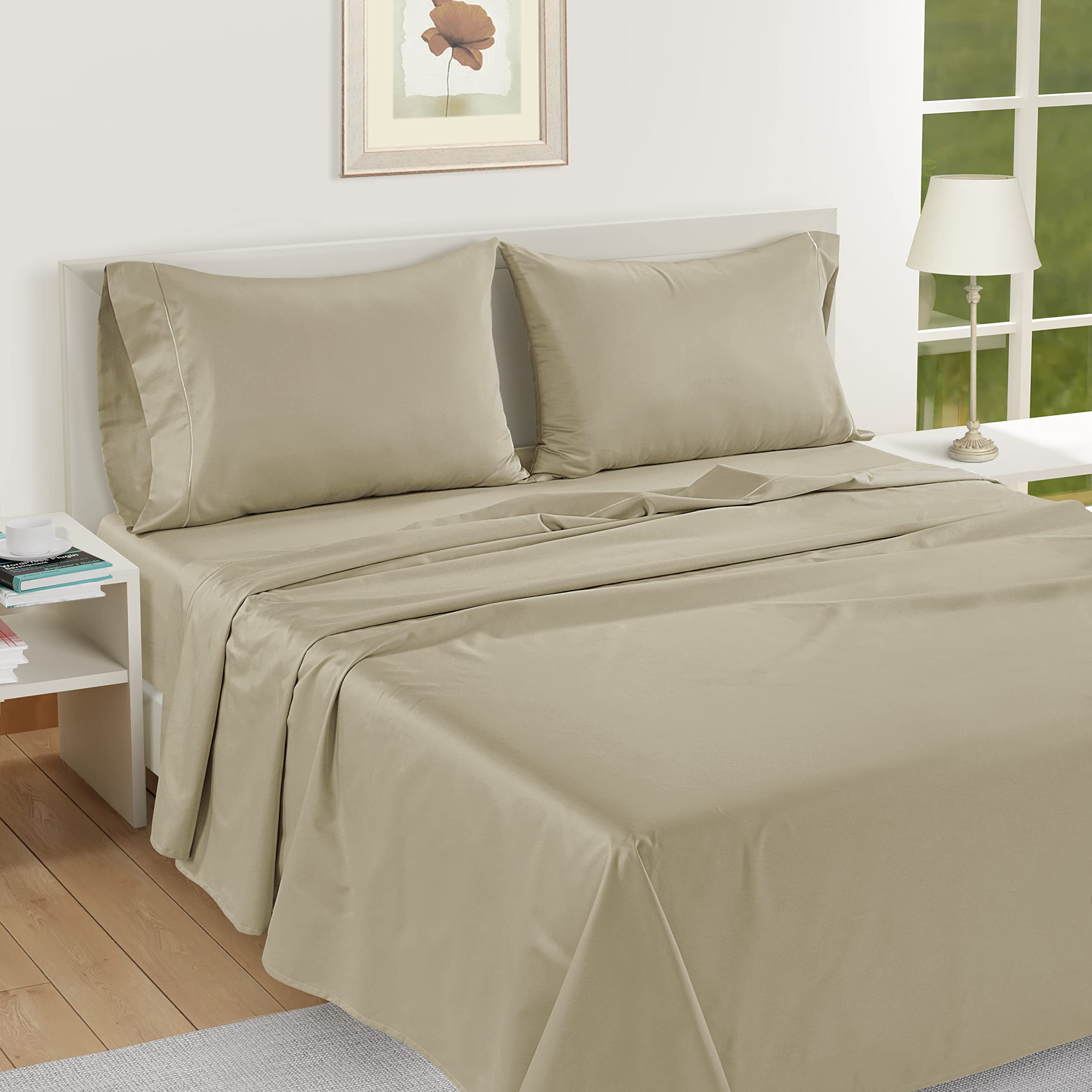 Foto 2 | Juego De Sábanas Lane Linen, 100% Algodón Egipcio, 1000 Hilos, Tamaño Doble - Venta Internacional.