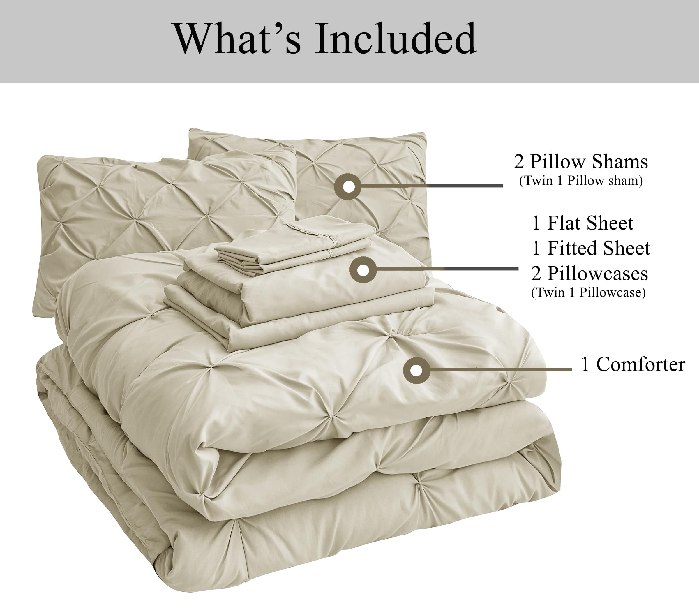 Foto 6 | Juego De Edredón Lane Linen De Tamaño Completo Con Sábanas Y Fundas De Almohada - Venta Internacional.