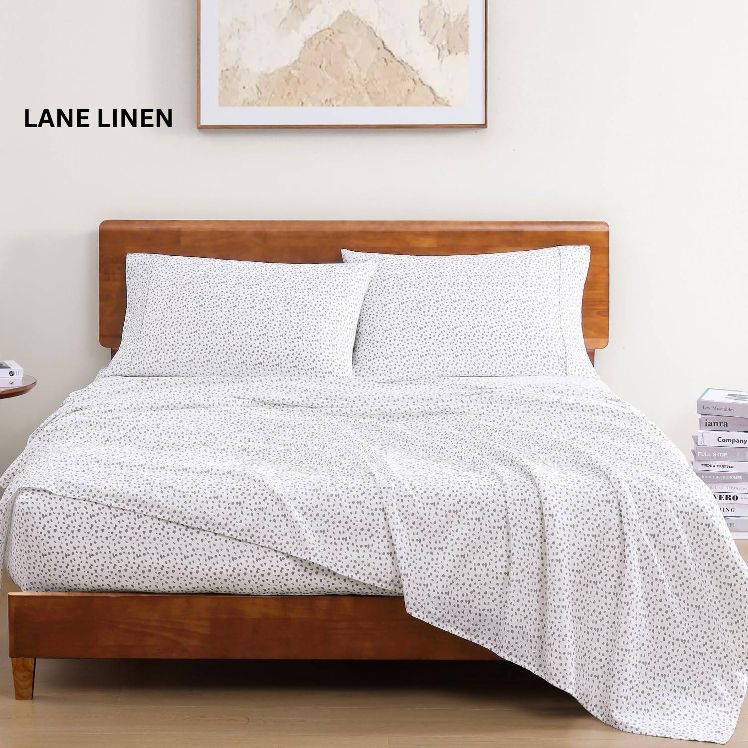 Foto 3 pulgar | Juego De Sábanas Lane Linen, 100% Algodón Orgánico, Tamaño Completo, 4 Piezas - Venta Internacional.
