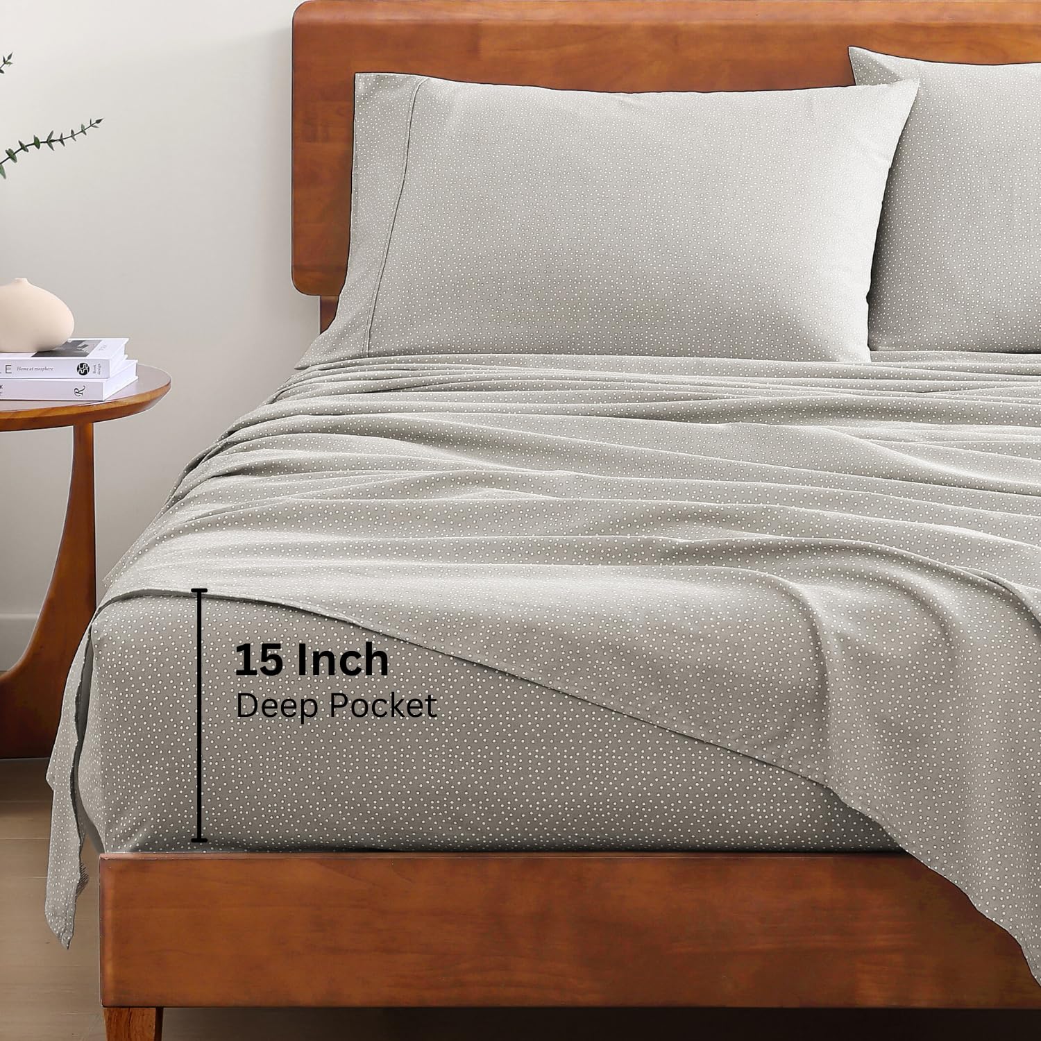 Foto 5 | Juego De Sábanas Lane Linen 100% Algodón Orgánico Twin Xl Snowdrop - Venta Internacional.