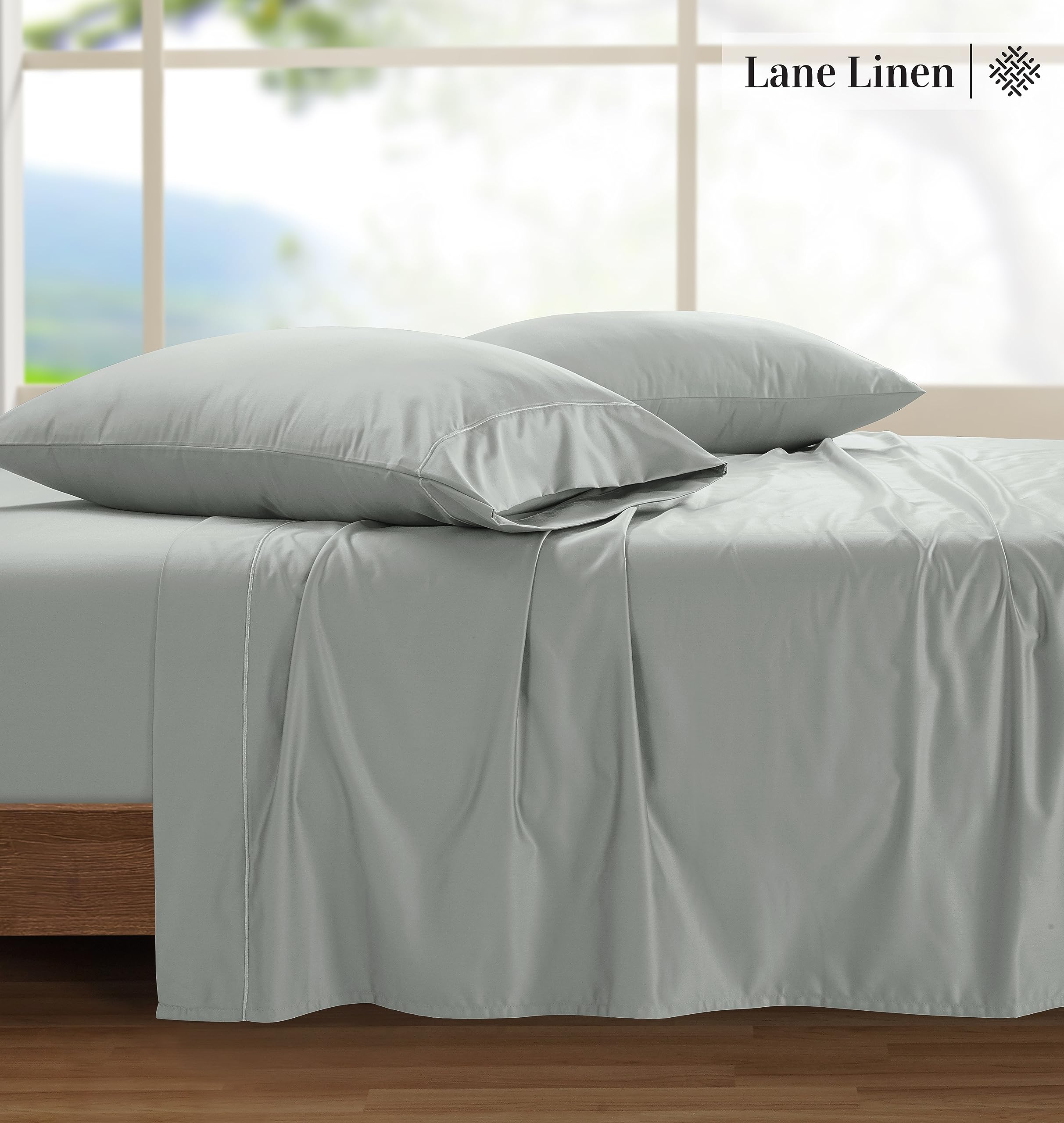 Foto 5 | Juego De Sábanas Lane Linen, 100% Algodón Egipcio, Cama King Split - Venta Internacional.