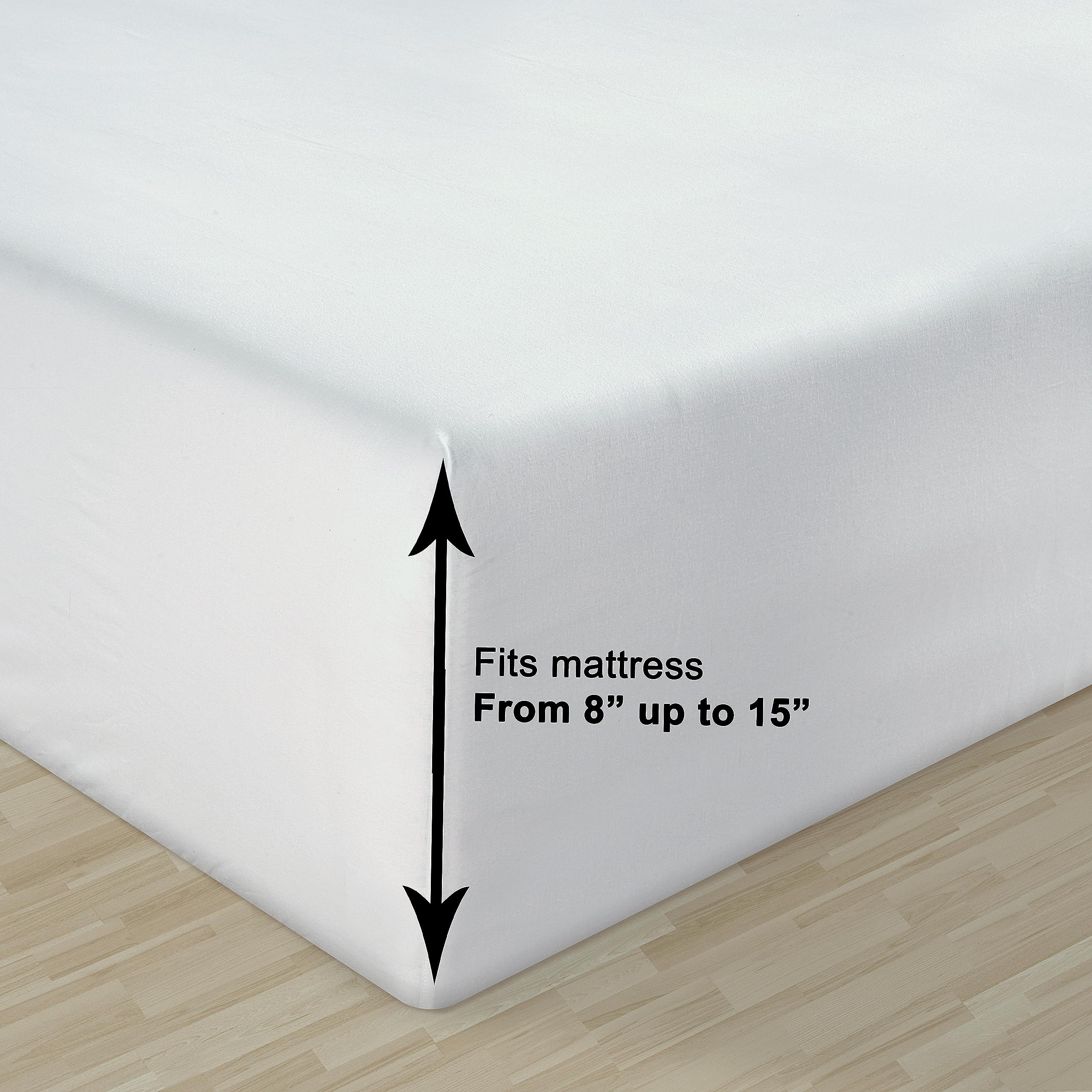 Foto 5 | Juego De Sábanas Lane Linen, 100% Algodón Orgánico, Color Blanco Completo (paquete De 2) - Venta Internacional.