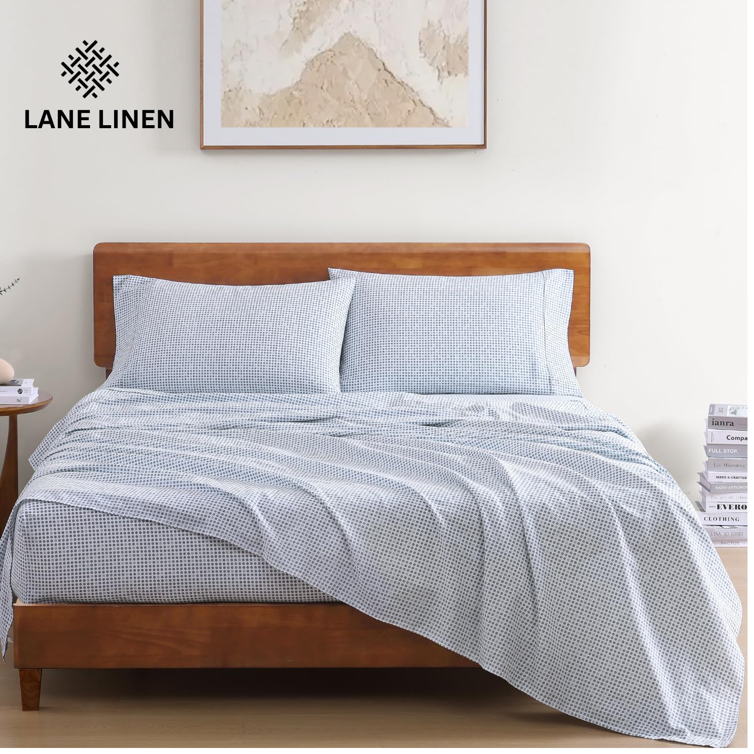 Foto 2 | Juego De Sábanas Lane Linen 100% Algodón Orgánico Rv Tamaño Queen - Venta Internacional.