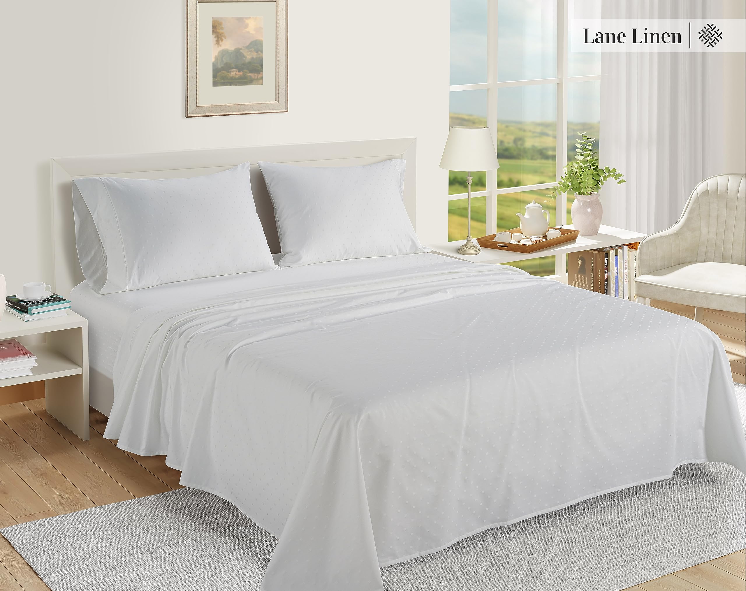Foto 2 | Sábanas Lane Linen De Lujo, 100% Algodón Egipcio, 1000 Hilos, Completas - Venta Internacional.