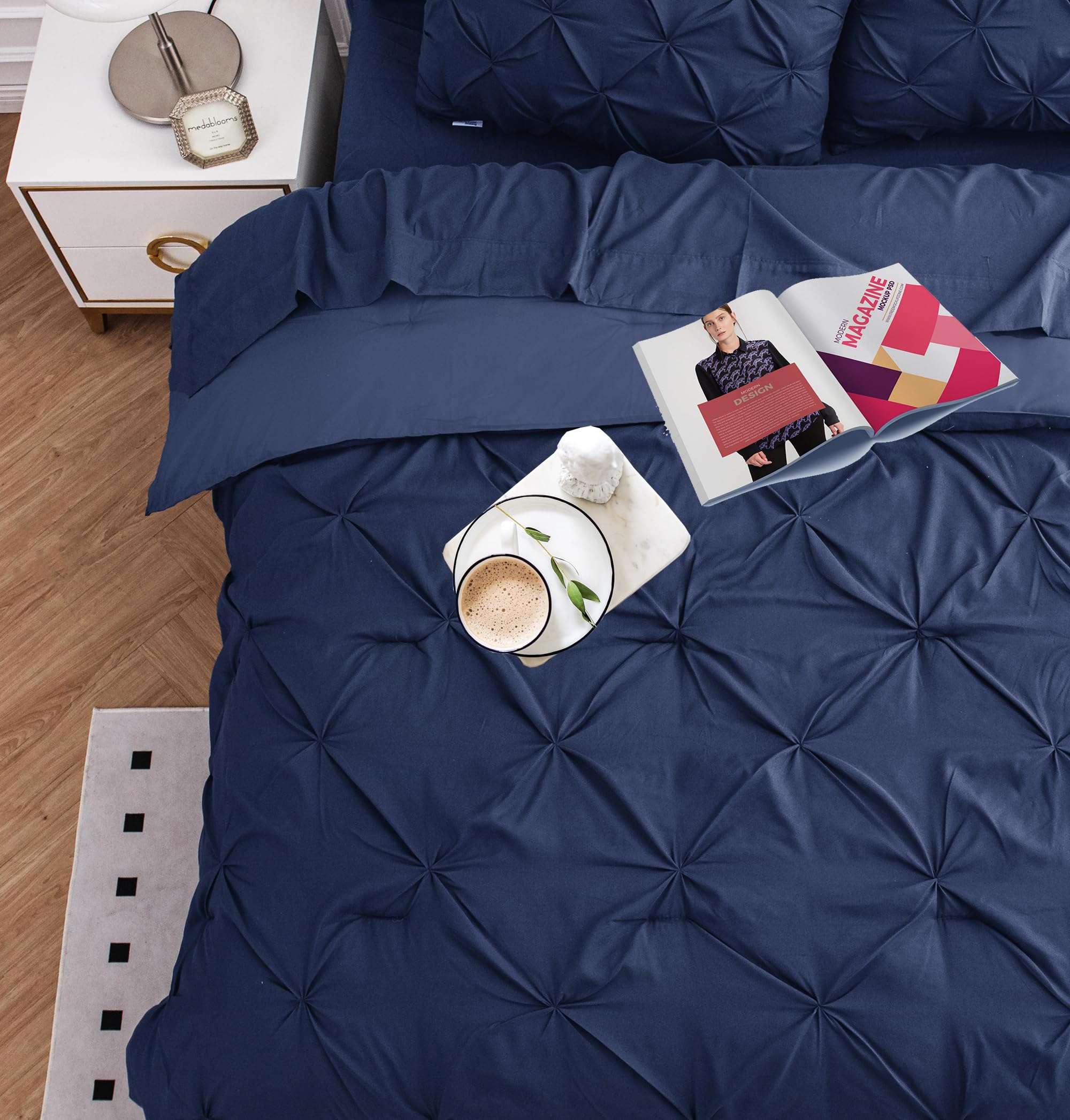 Foto 7 pulgar | Juego De Edredón Lane Linen Queen Con Sábanas, 7 Piezas, Cama En Bolsa - Venta Internacional.