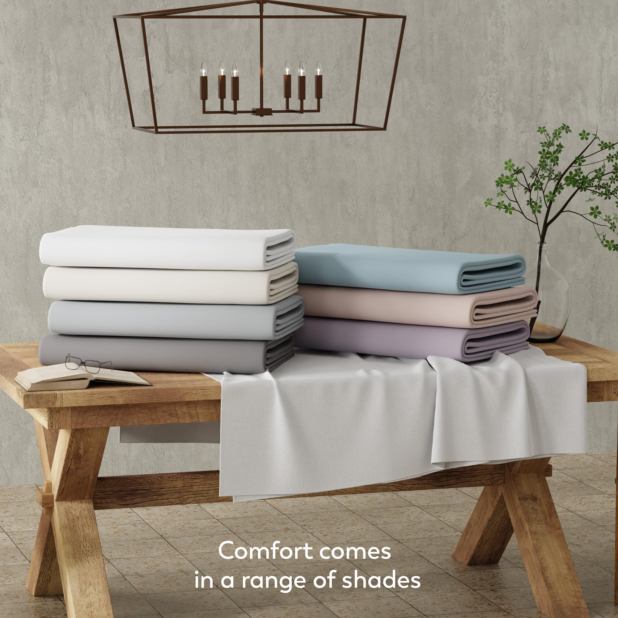 Foto 6 | Juego De Sábanas Purity Home De Algodón Orgánico De 300 Hilos, Color Gris F - Venta Internacional.