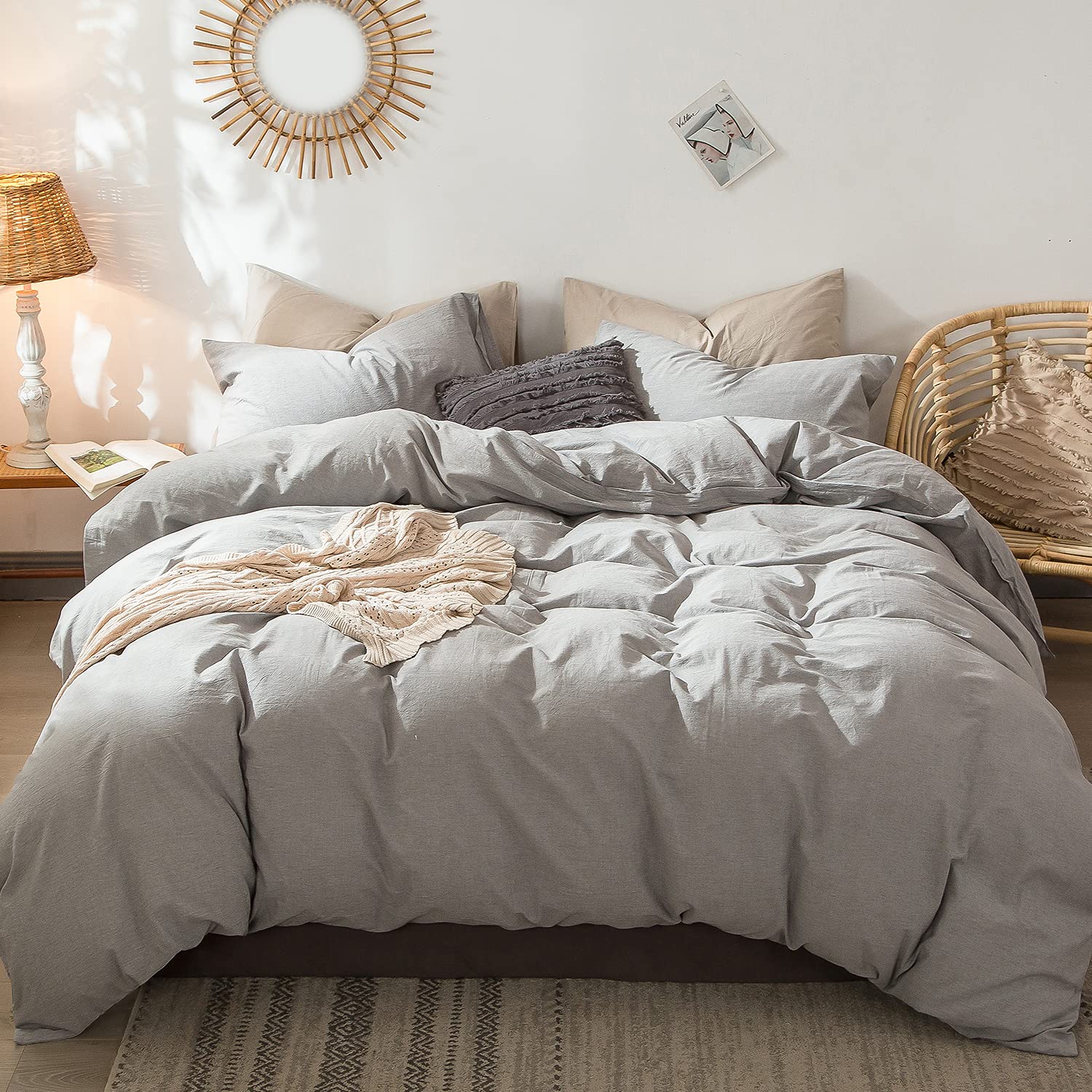 Foto 3 | Juego De Funda De Edredón Moomee Bedding, 100% Algodón Lavado - Venta Internacional.