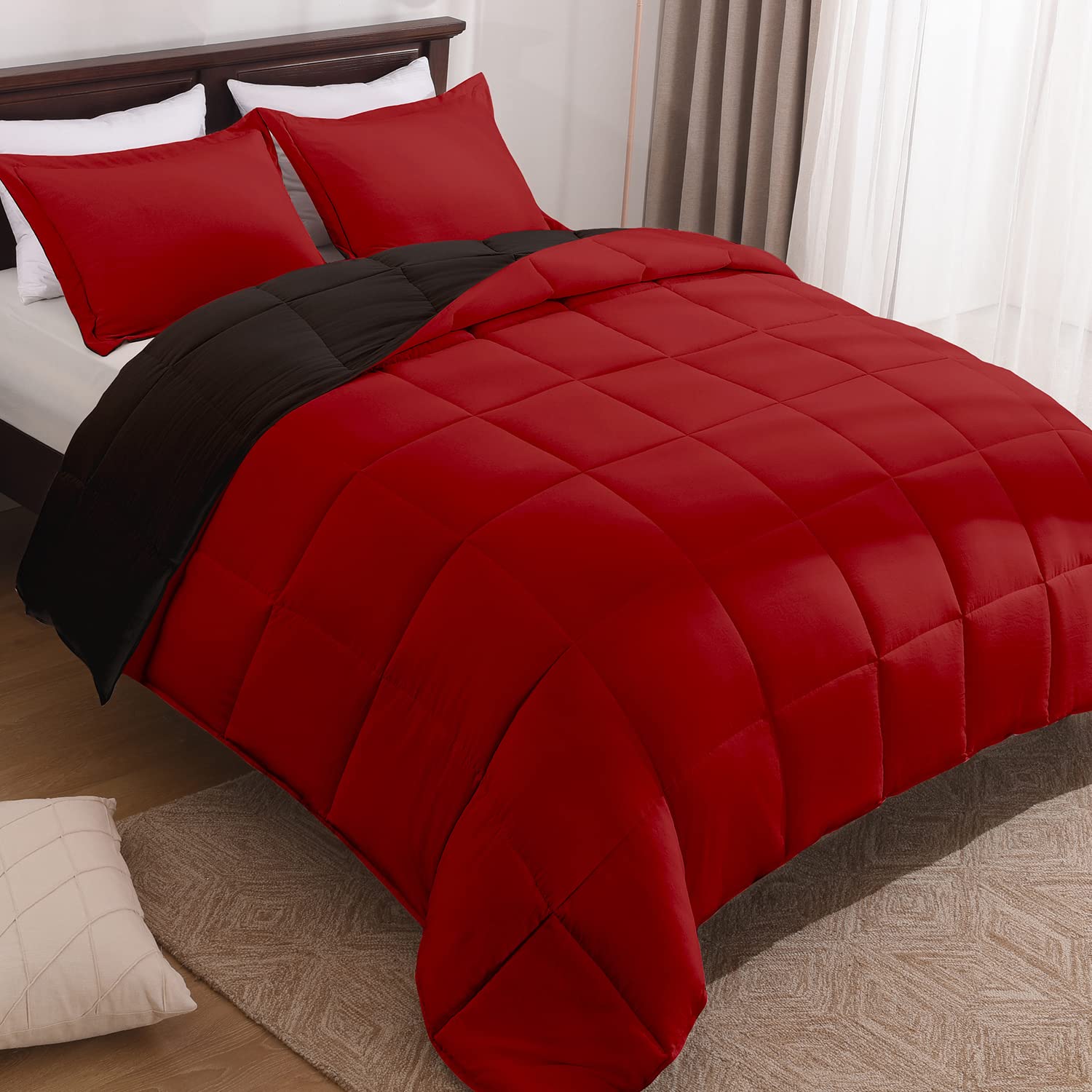 Foto 1 | Set De Edredón Basic Beyond Red Twin Con Funda De Almohada - Venta Internacional.