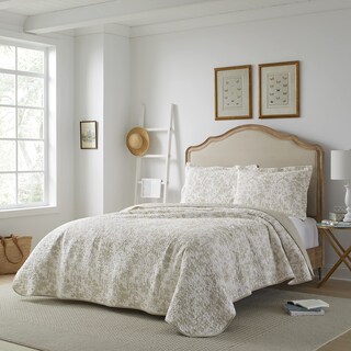 Foto 2 | Set De Edredón Reversible De Algodón Laura Ashley, Doble - Venta Internacional.