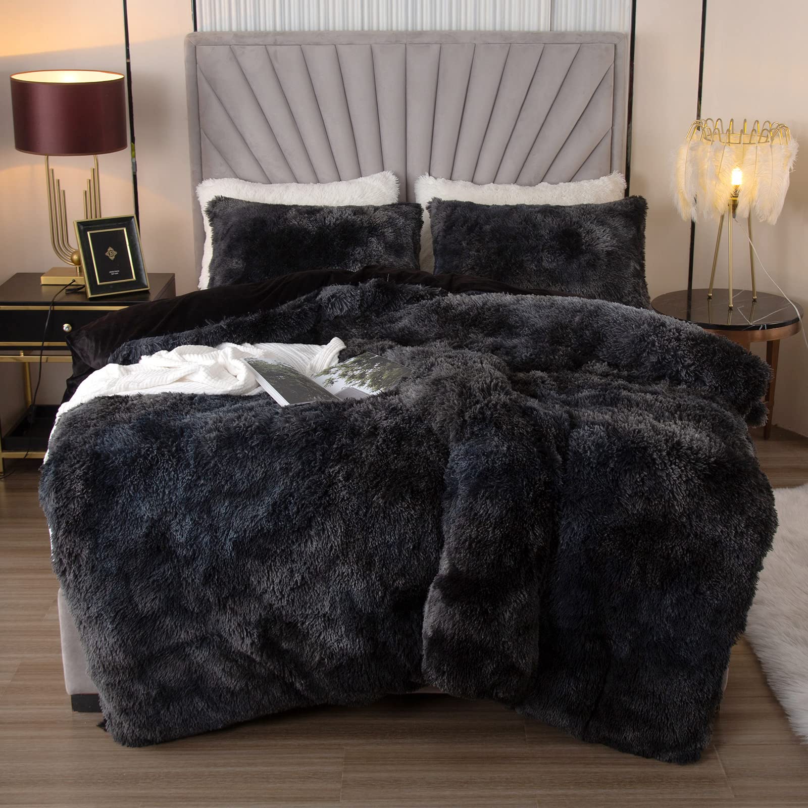 Juego De Funda De Edredón Emme Luxury Fuzzy Queen Size Fluffy Comforte - Venta Internacional.