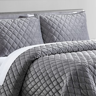 Foto 5 | Set De Colcha Vera Wang Velvet Charcoal - Venta Internacional.