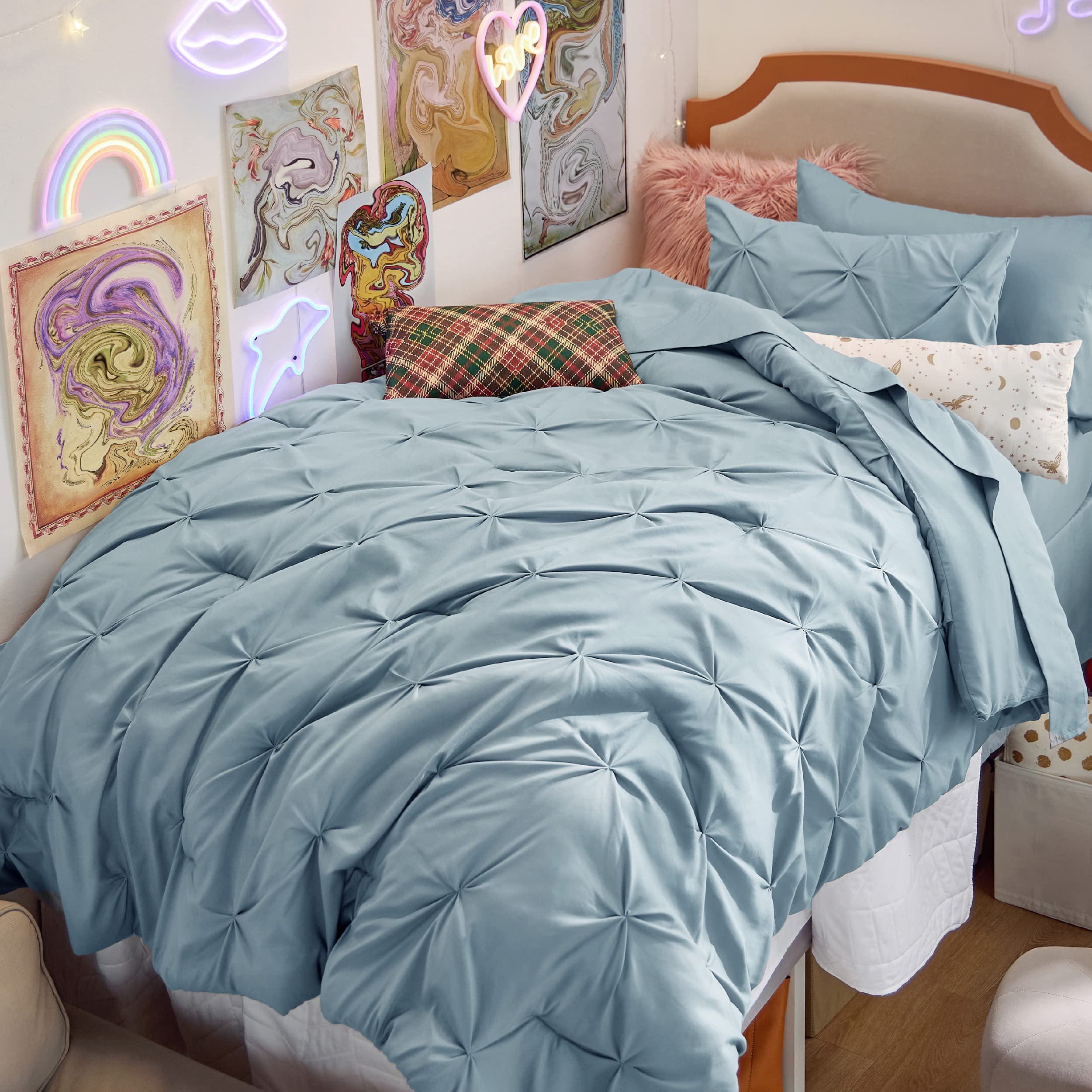Juego De Edredón Bedsure Twin/twin Xl Con Sábanas, 5 Piezas - Venta Internacional.