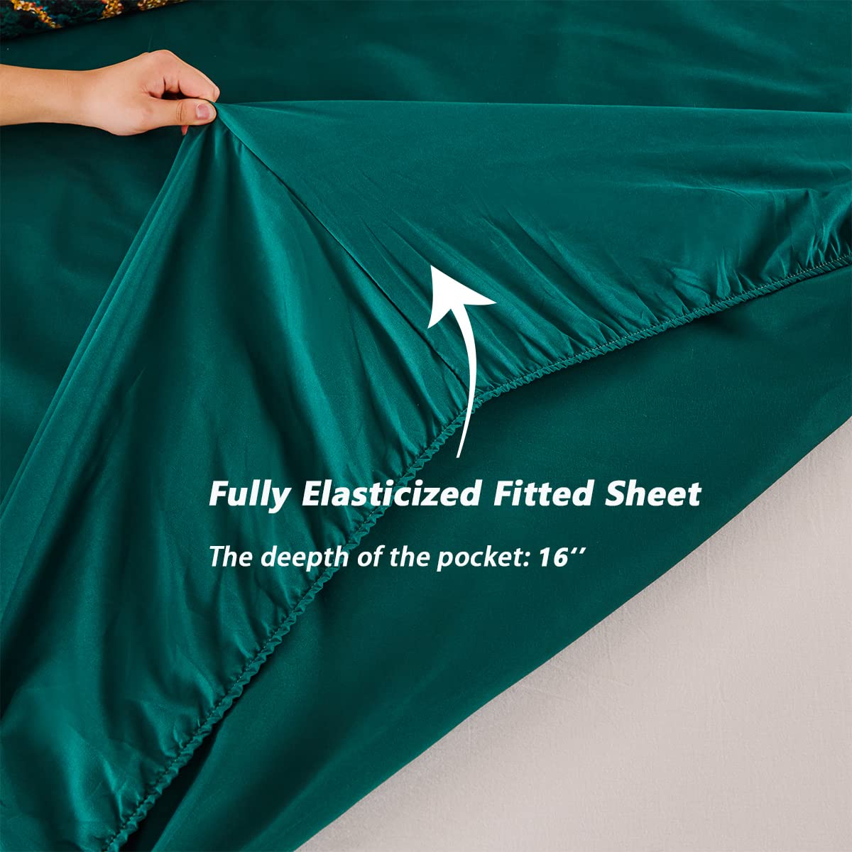 Foto 7 | Juego De Edredón Perfemet Con Estampado De Mármol Verde, Tamaño King, 6 Unidades - Venta Internacional.