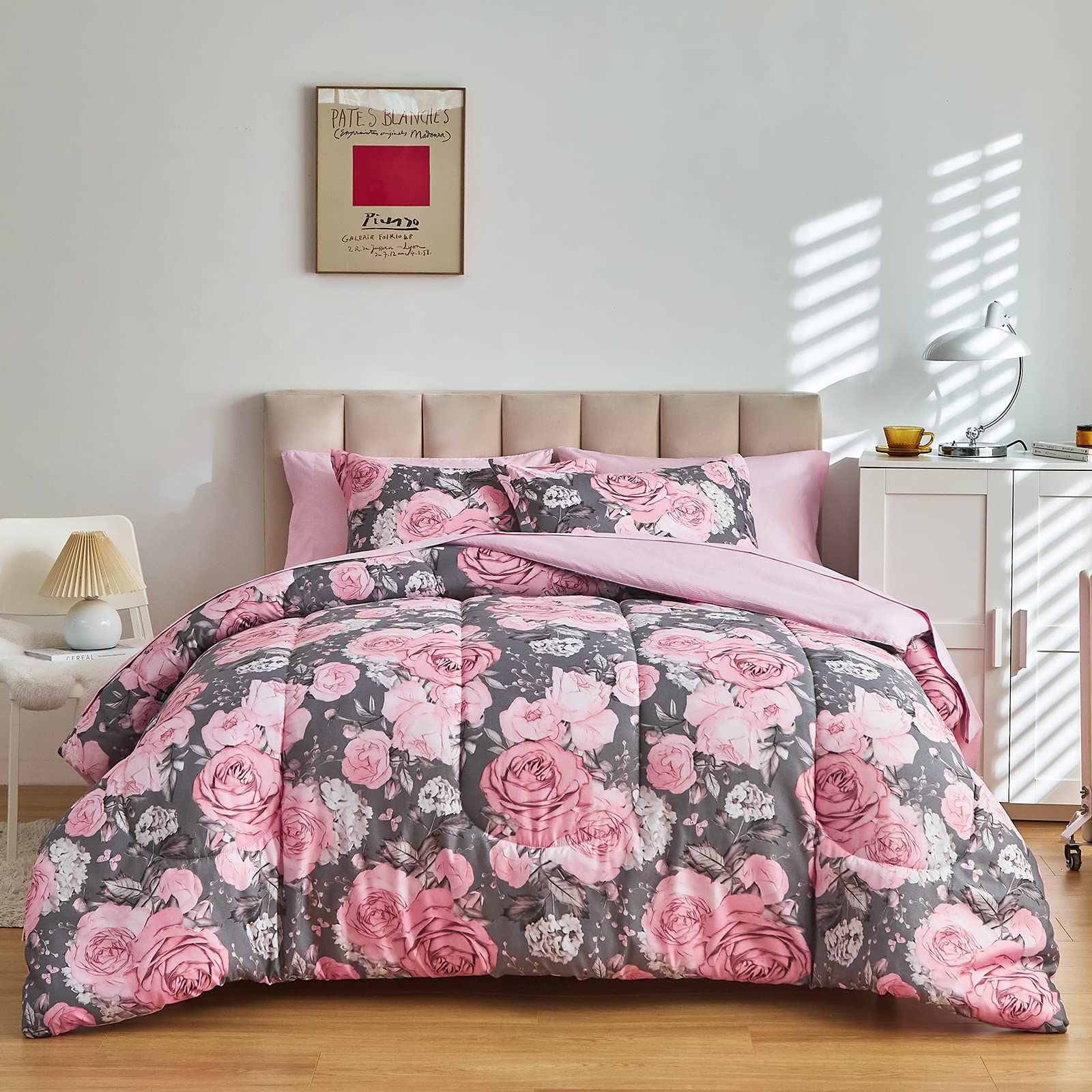 Juego De Sábanas Bed In A Bag Uozzi Bedding Con Forma De Flor, Tamaño King - Venta Internacional.