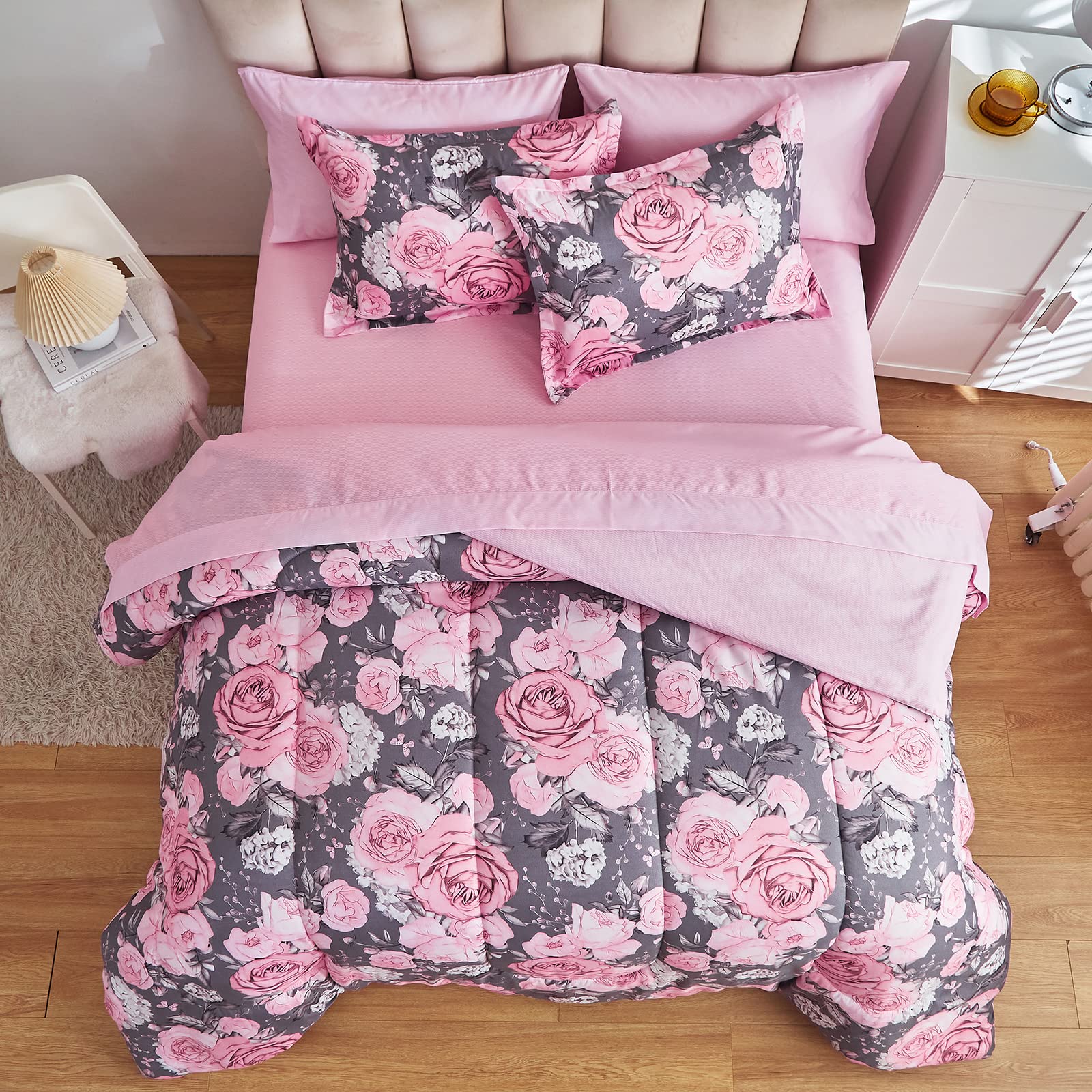 Foto 4 pulgar | Juego De Sábanas Bed In A Bag Uozzi Bedding Con Forma De Flor, Tamaño King - Venta Internacional.