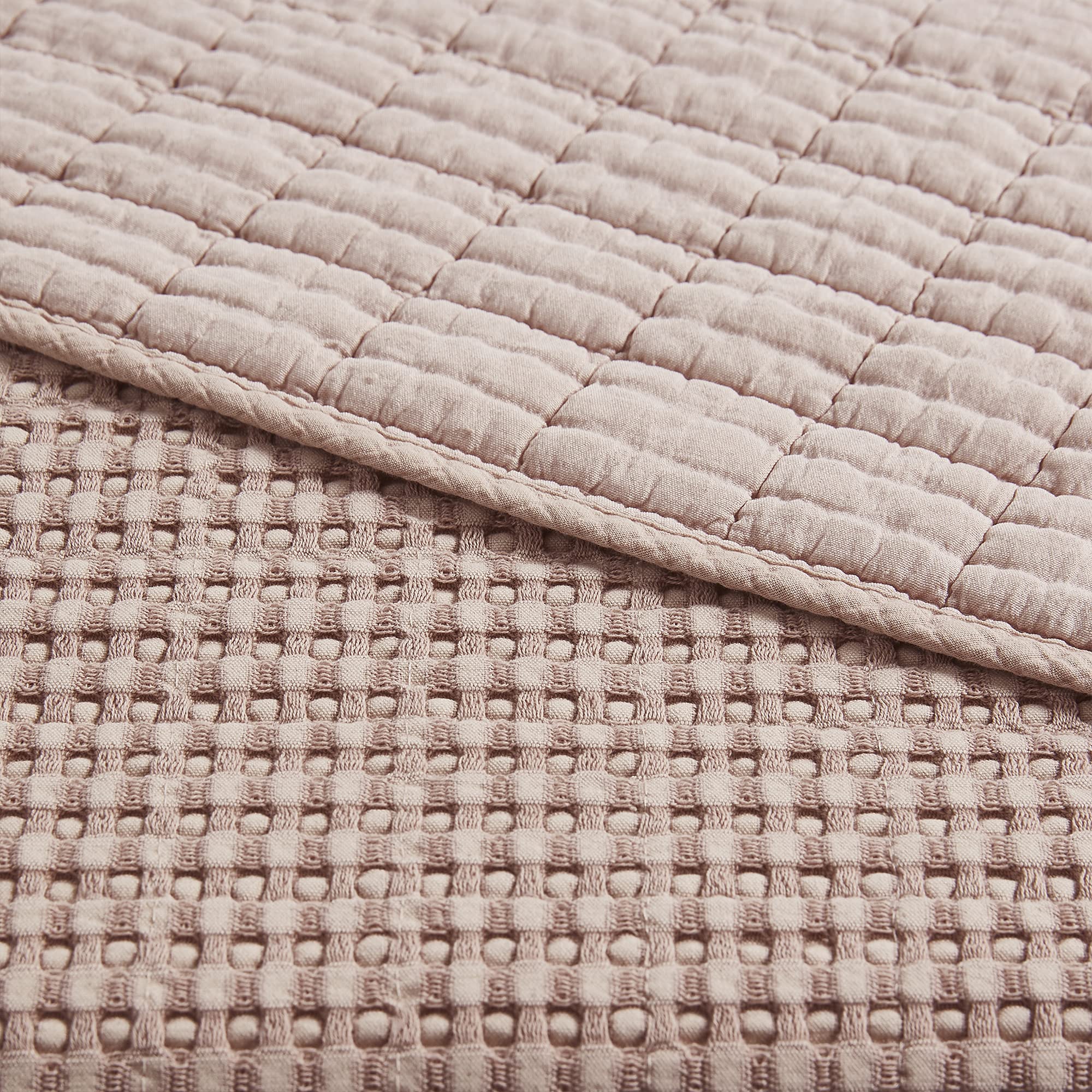 Foto 6 | Juego De Colcha Levtex Home Mills Waffle Blush De Algodón, Doble - Venta Internacional.