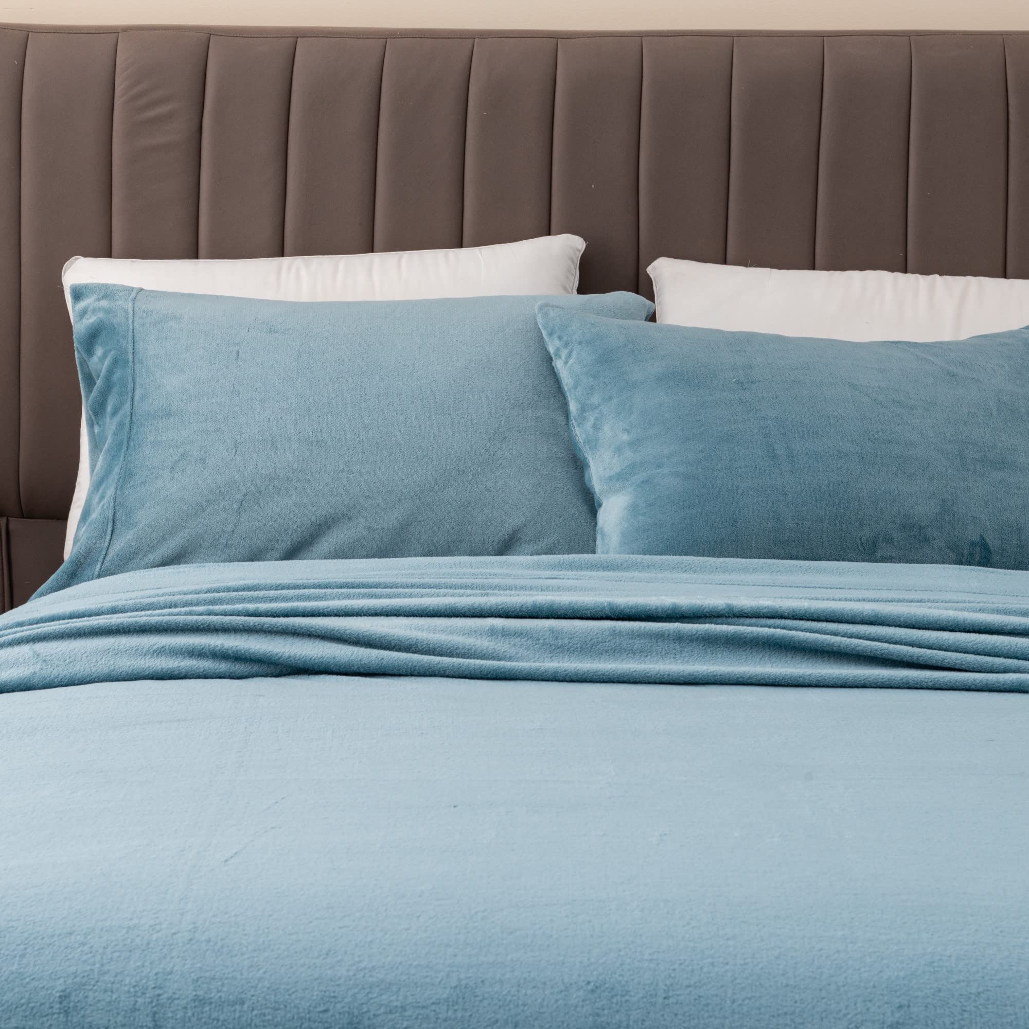 Foto 4 pulgar | Juego De Sábanas Great Bay Home Velvet Luxe Extra Soft Twin - Venta Internacional.