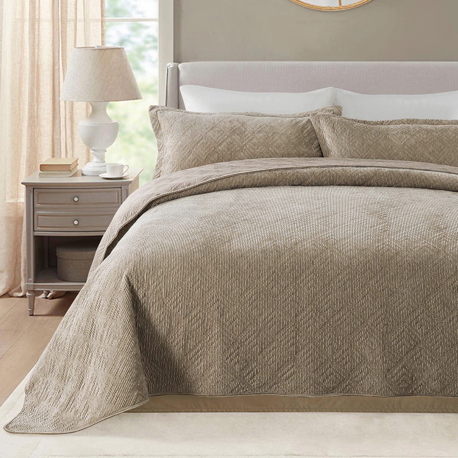 Juego de Colchas Honeilife King Size 3 Piezas con Bordado - Venta Internacional