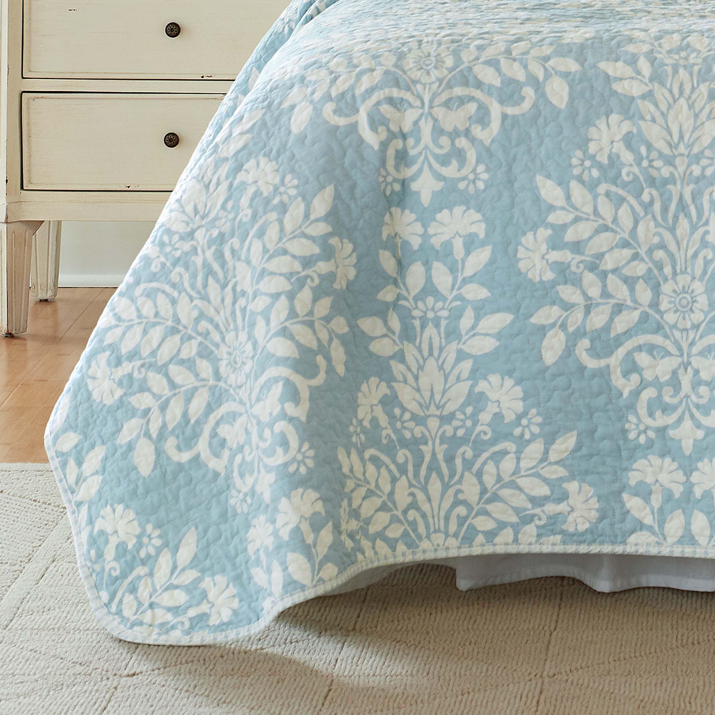 Foto 7 | Set De Colcha Laura Ashley, 100% Algodón, Color Azul - Venta Internacional.