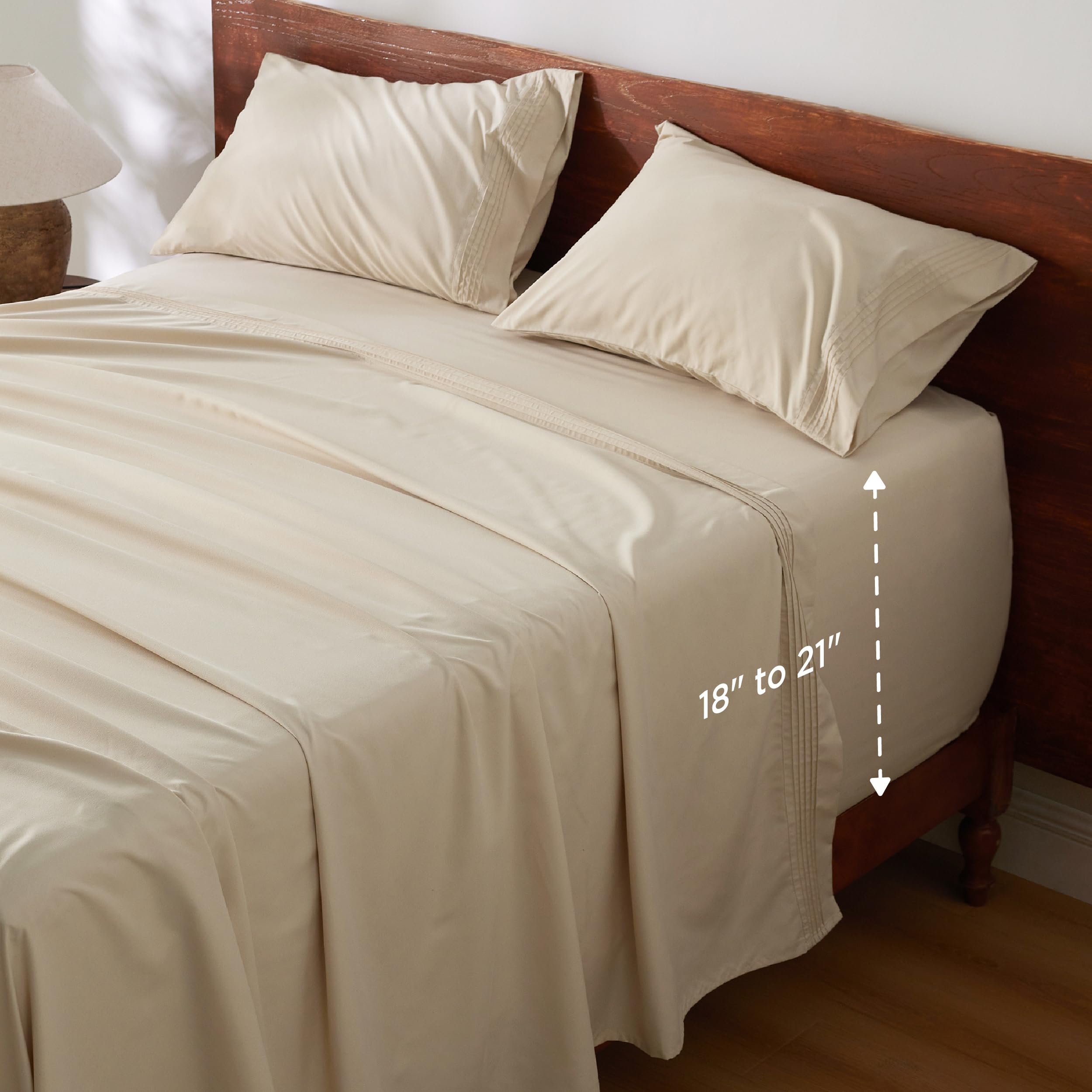 Foto 1 | Juego De Sábanas Bedsure Deep Pocket Queen Con Capacidad Para Absorber La Humedad - Venta Internacional.