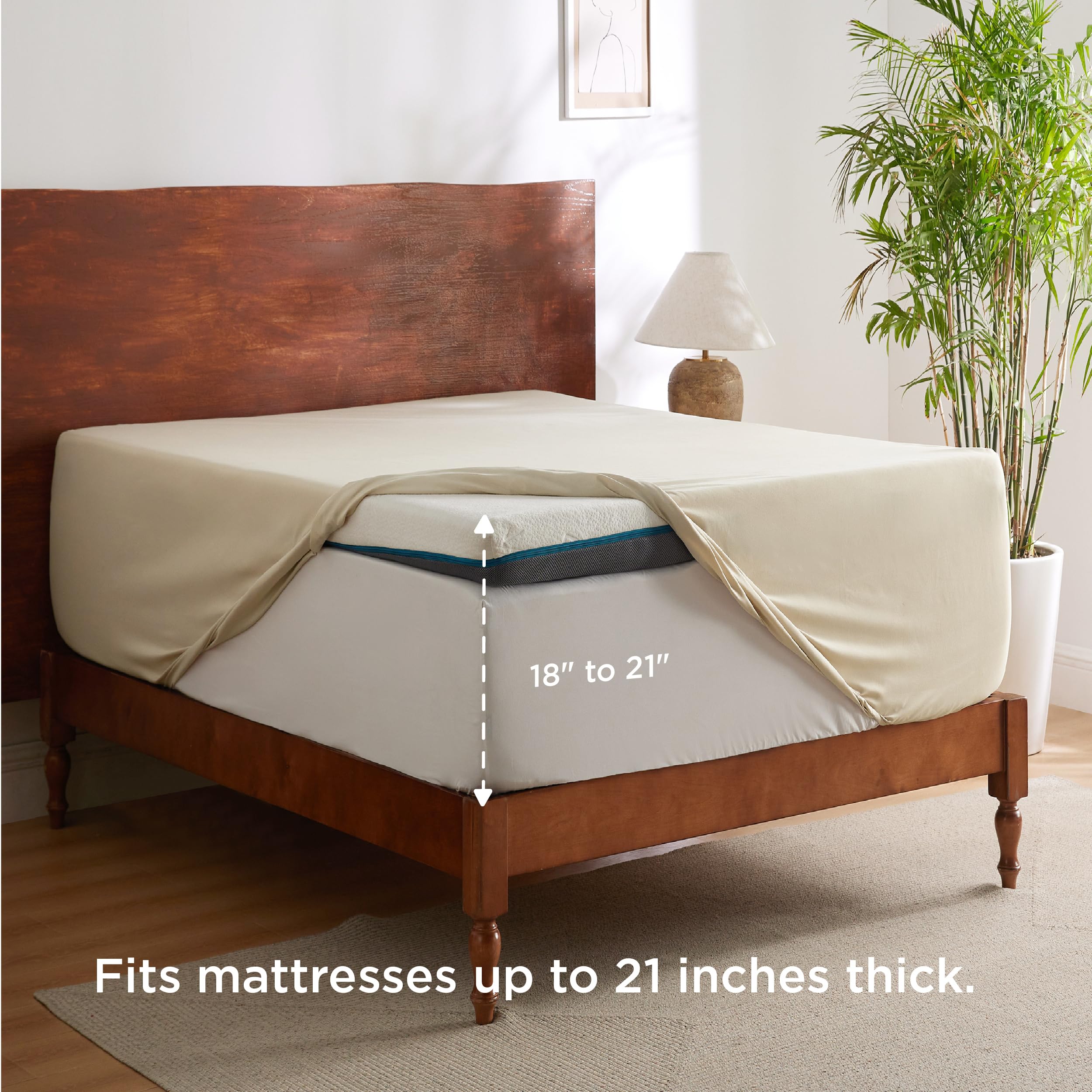 Foto 2 | Juego De Sábanas Bedsure Deep Pocket Queen Con Capacidad Para Absorber La Humedad - Venta Internacional.