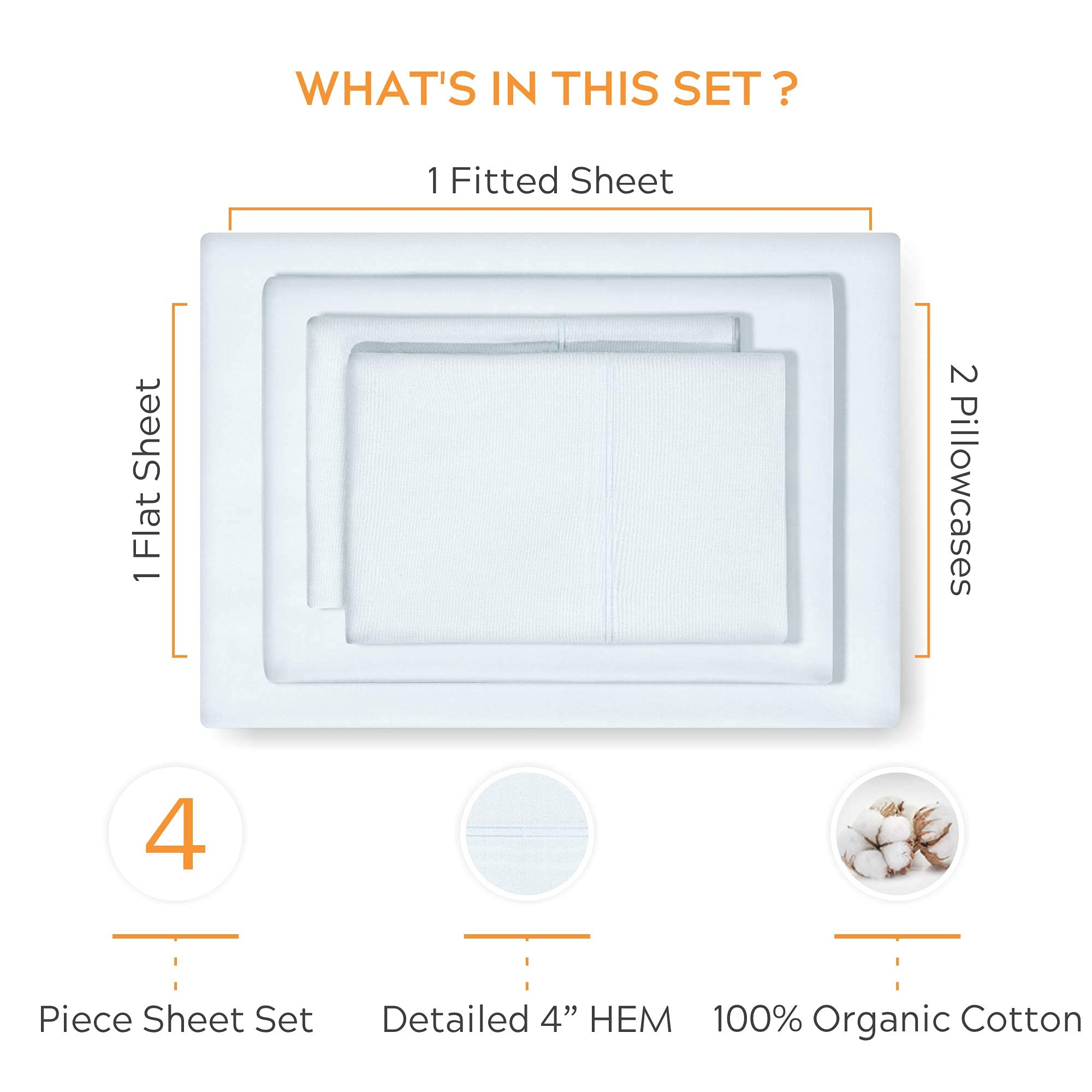 Foto 4 | Juego De Sábanas Sleep Mantra, 100% Algodón Orgánico California Ki - Venta Internacional.