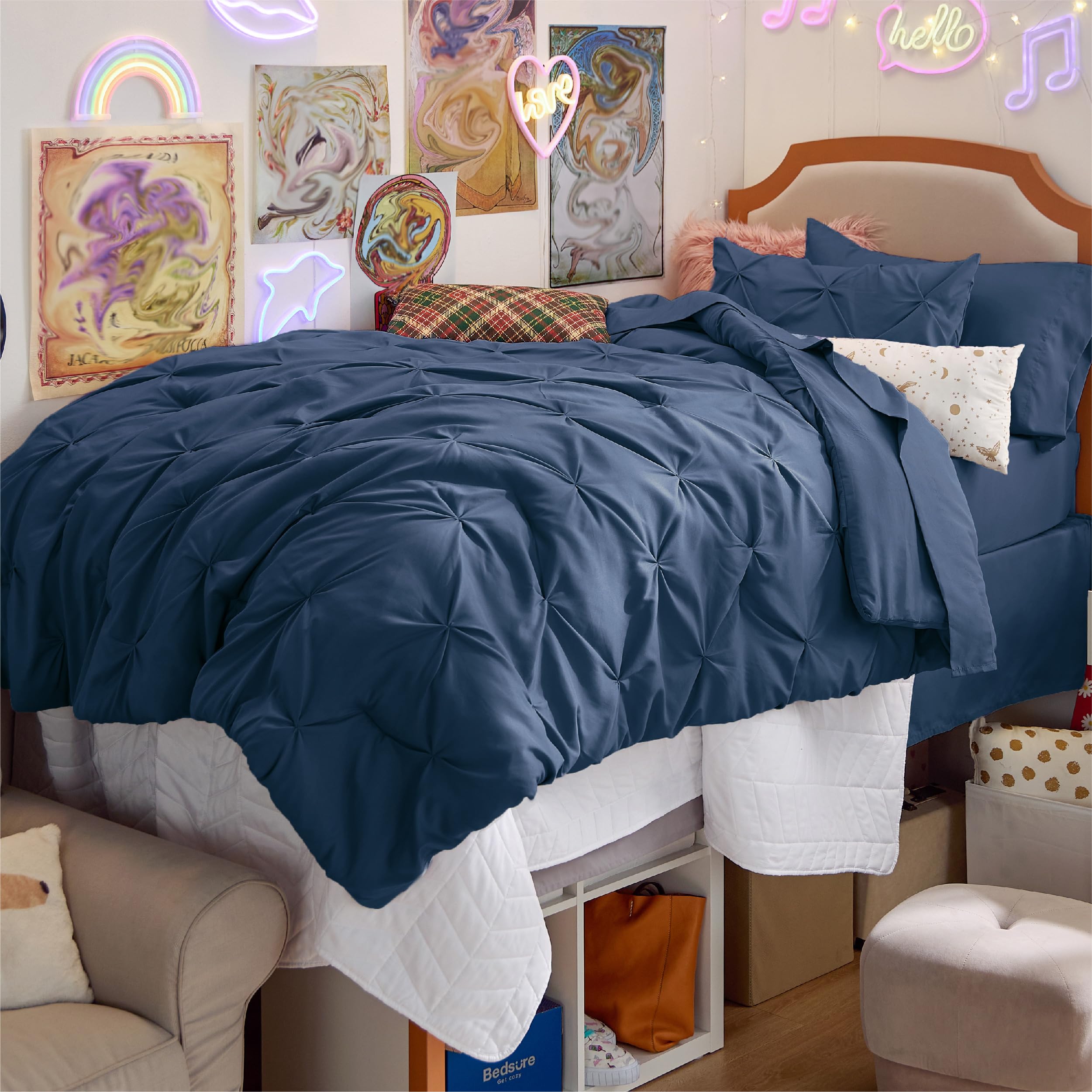 Foto 2 | Juego De Edredón Bedsure Twin/twin Xl Con Sábanas, 5 Piezas - Venta Internacional.