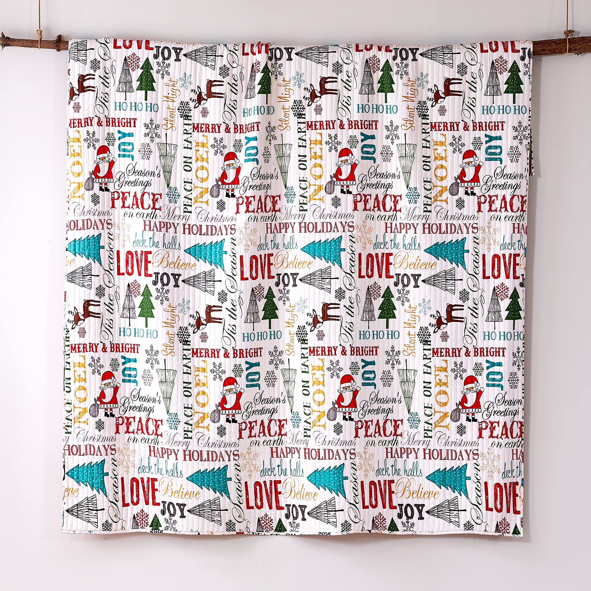 Foto 6 pulgar | Juego De Cama Levtex Home Merry & Bright Santa Claus Lane Quilt - Venta Internacional.
